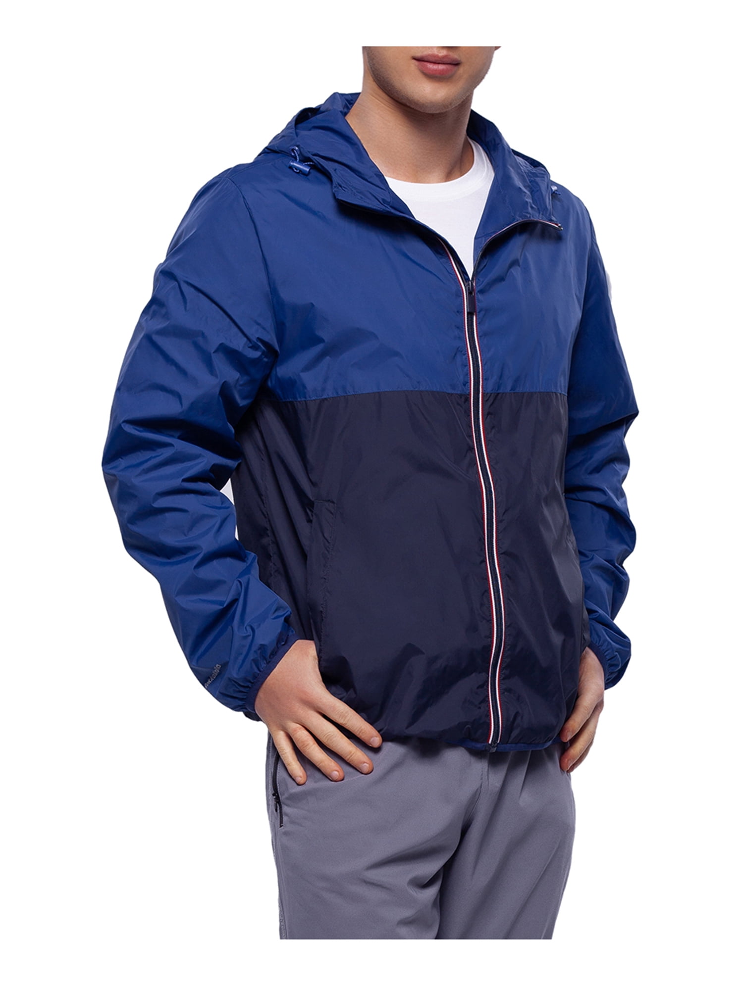 Rokka&Rolla Men's Packable Mesh Rain Jacket Lightweight Windbreaker
