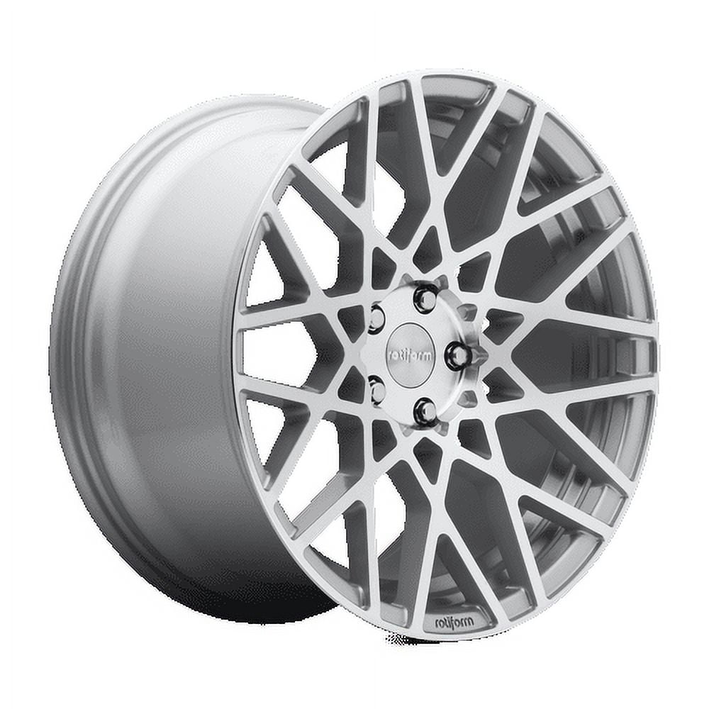Rotiform 1PC Aluminum Rim R110 BLQ 18X8.5in Gloss Silver Machined Finish, R110188579+35