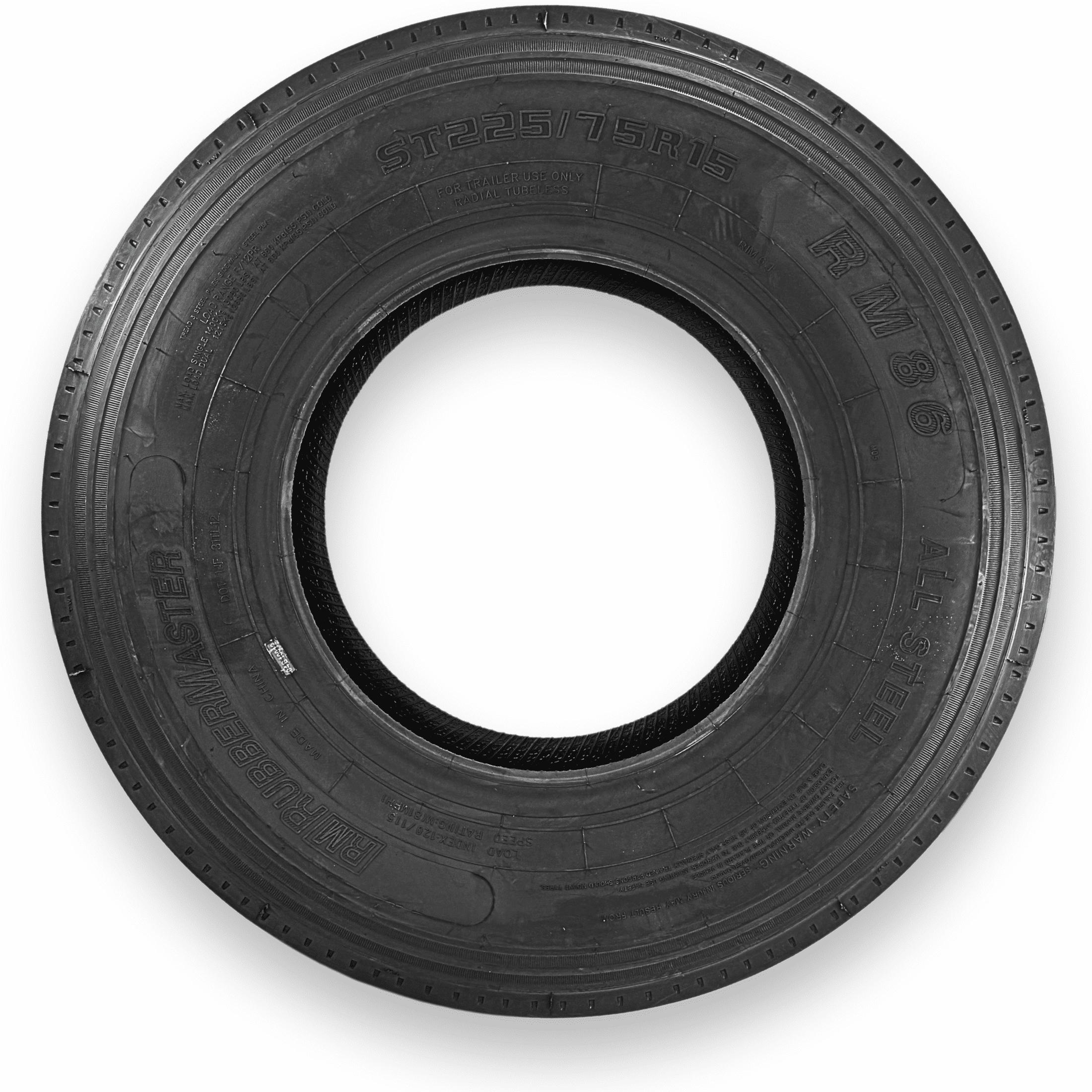 RubberMaster ST225/75R15 Highway Rib 12 Ply Tubeless