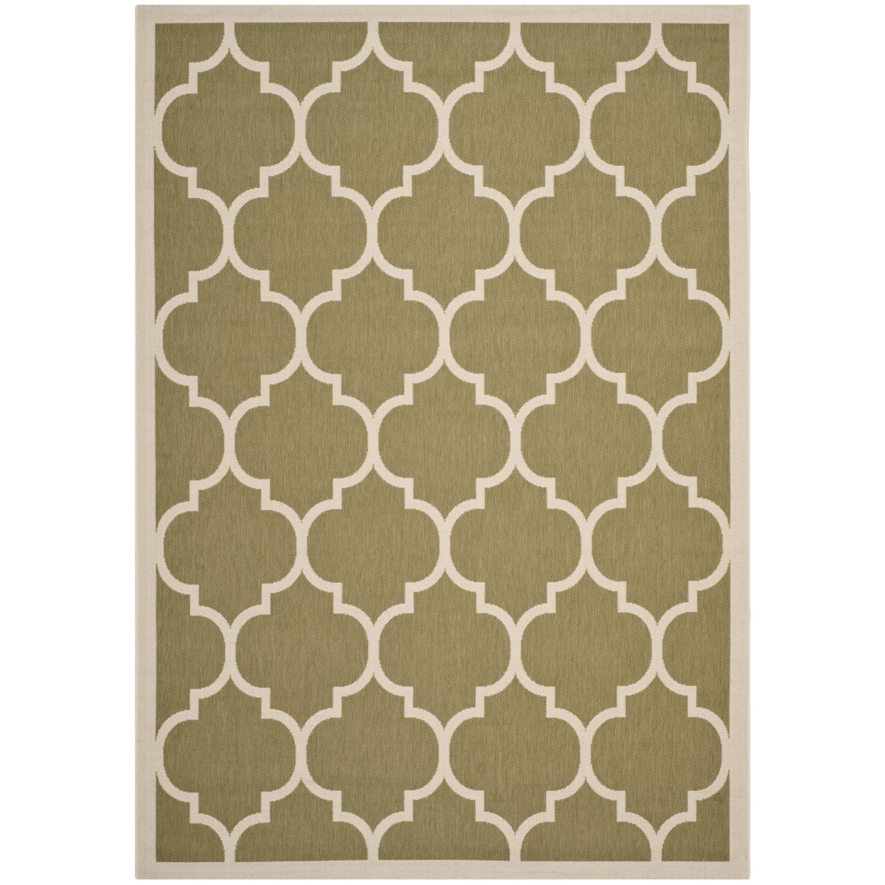 Safavieh Courtyard Alyssa Geometric Indoor/Outdoor Area Rug, 6'7" x 9'6", Green/Beige