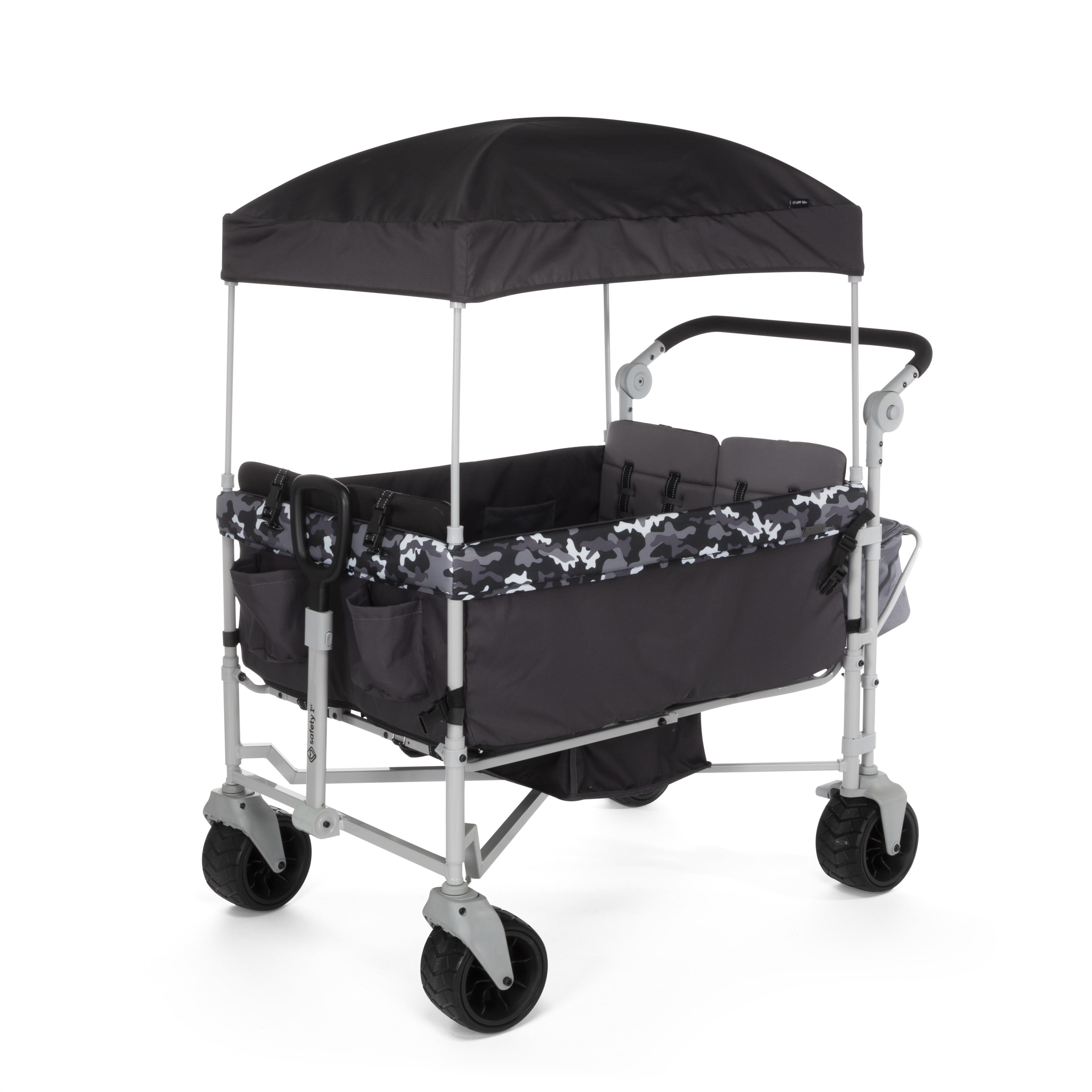 Safety 1st Summit Sprint Quad Wagon Stroller 4 Passenger, Charcoal Camo, Toddler, Unisex