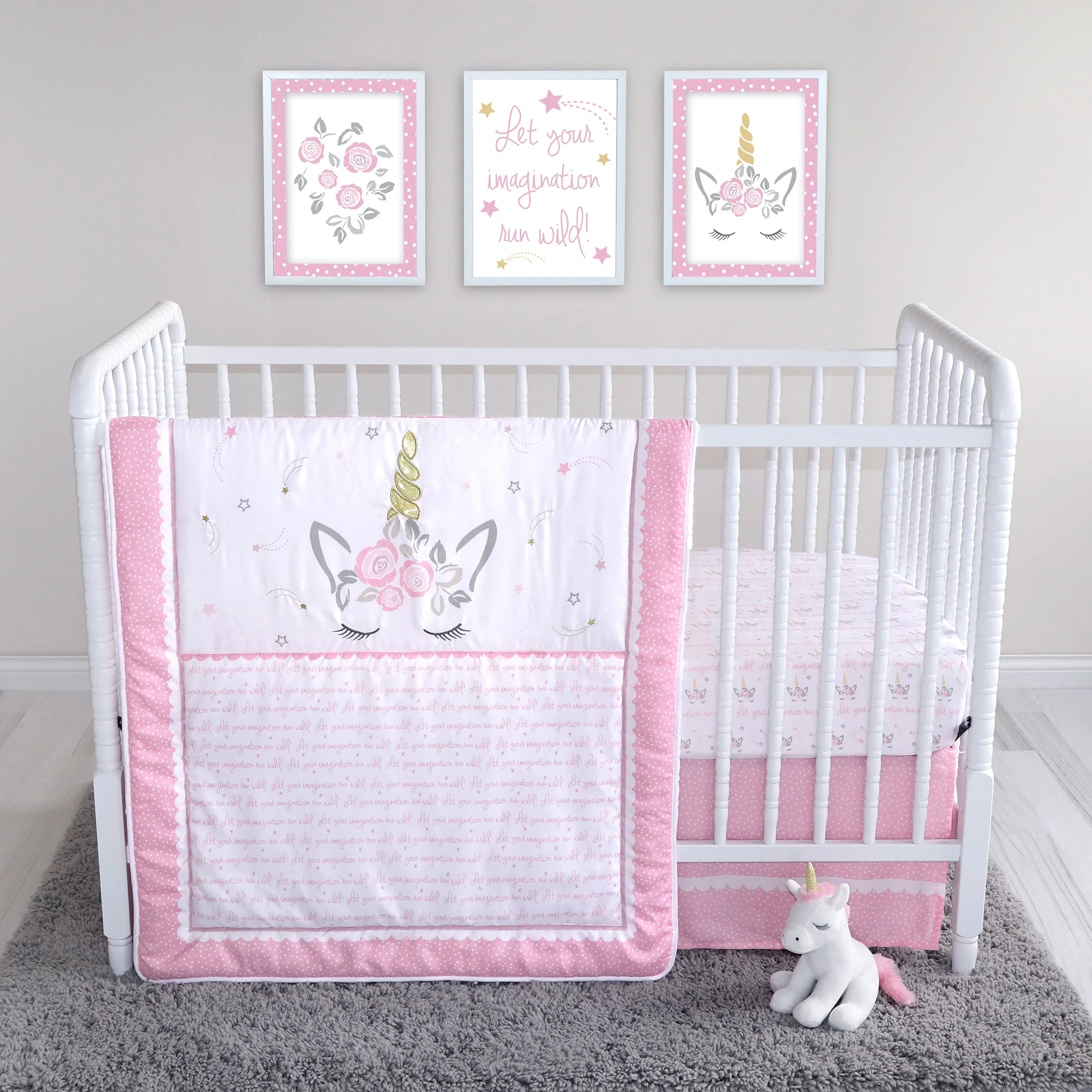 Sammy & Lou Baby Nursery Crib Bedding Set, Mystical Dreams 4 Piece
