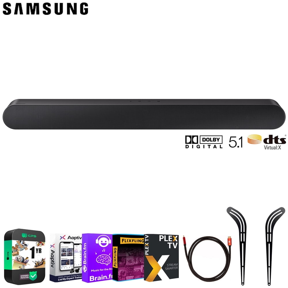 Samsung HW-S50B 3.0ch All-in-One Soundbar W/ Dolby 5.1 DTS Virtual:x 2022 Bundle