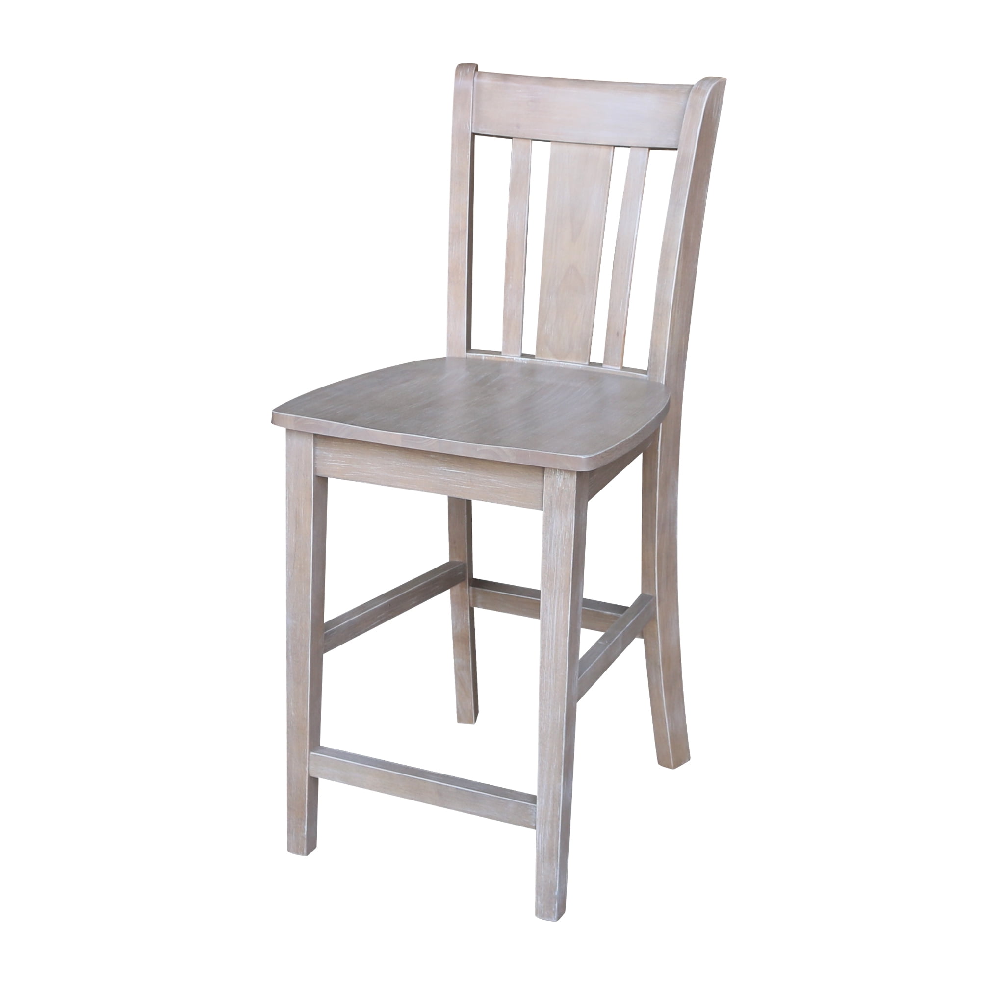 International Concepts San Remo 24" Counter Height Stool in Washed Gray Taupe