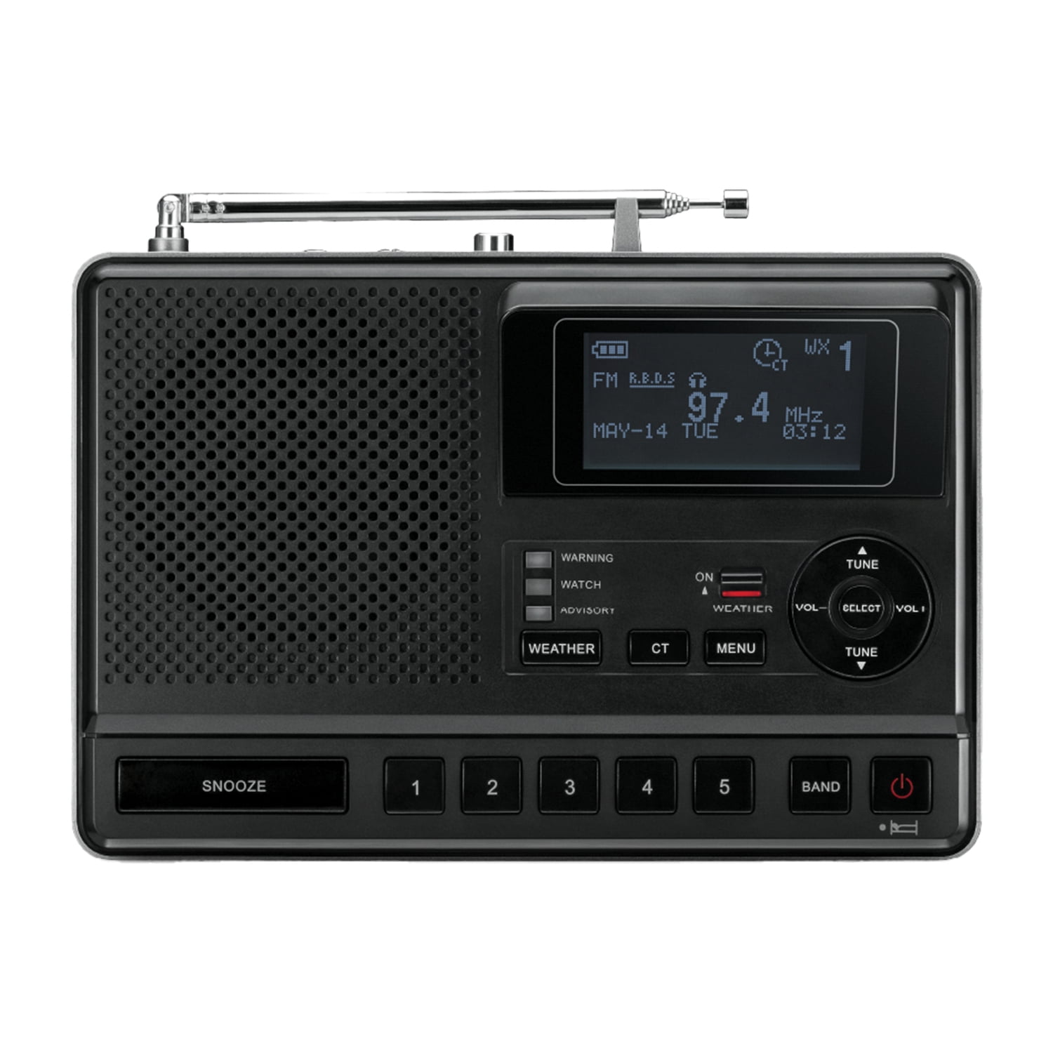 Sangean Portable AM/FM Radios, Black, CL-100