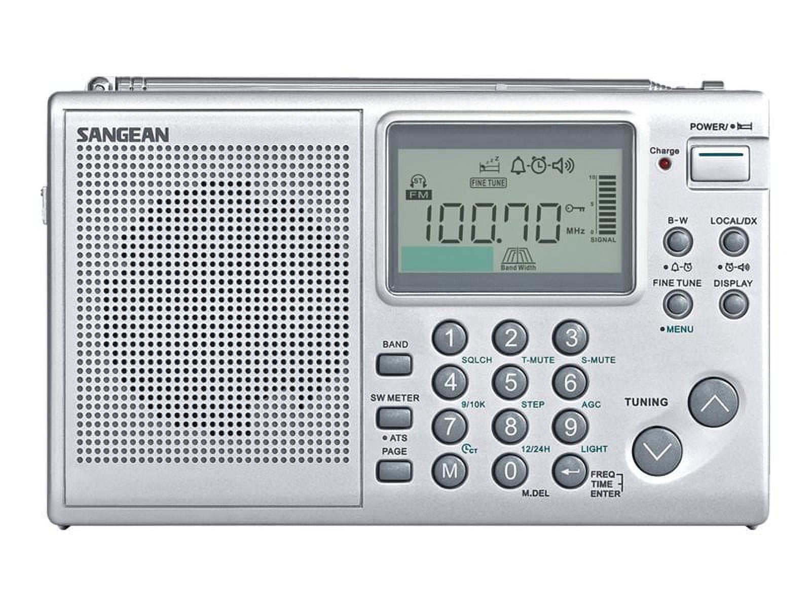 Sangean Portable AM/FM Radios, Silver, ATS-405