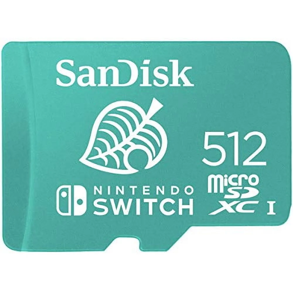 SanDisk Animal Crossing Leaf 512GB Nintendo Switch Micro SDXC Flash Memory Card