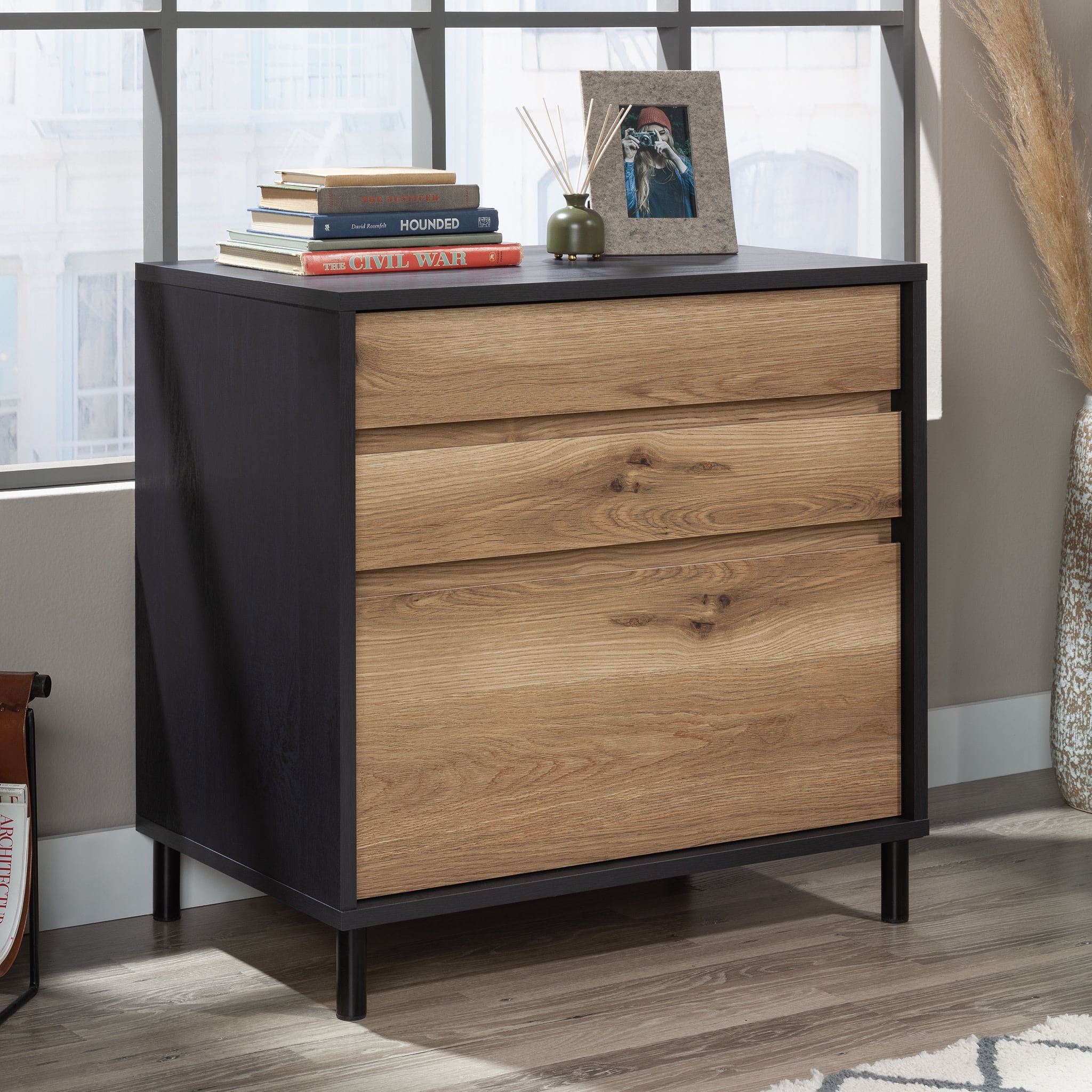 Sauder Acadia Way 2-Drawer Lateral File, Raven Oak Finish