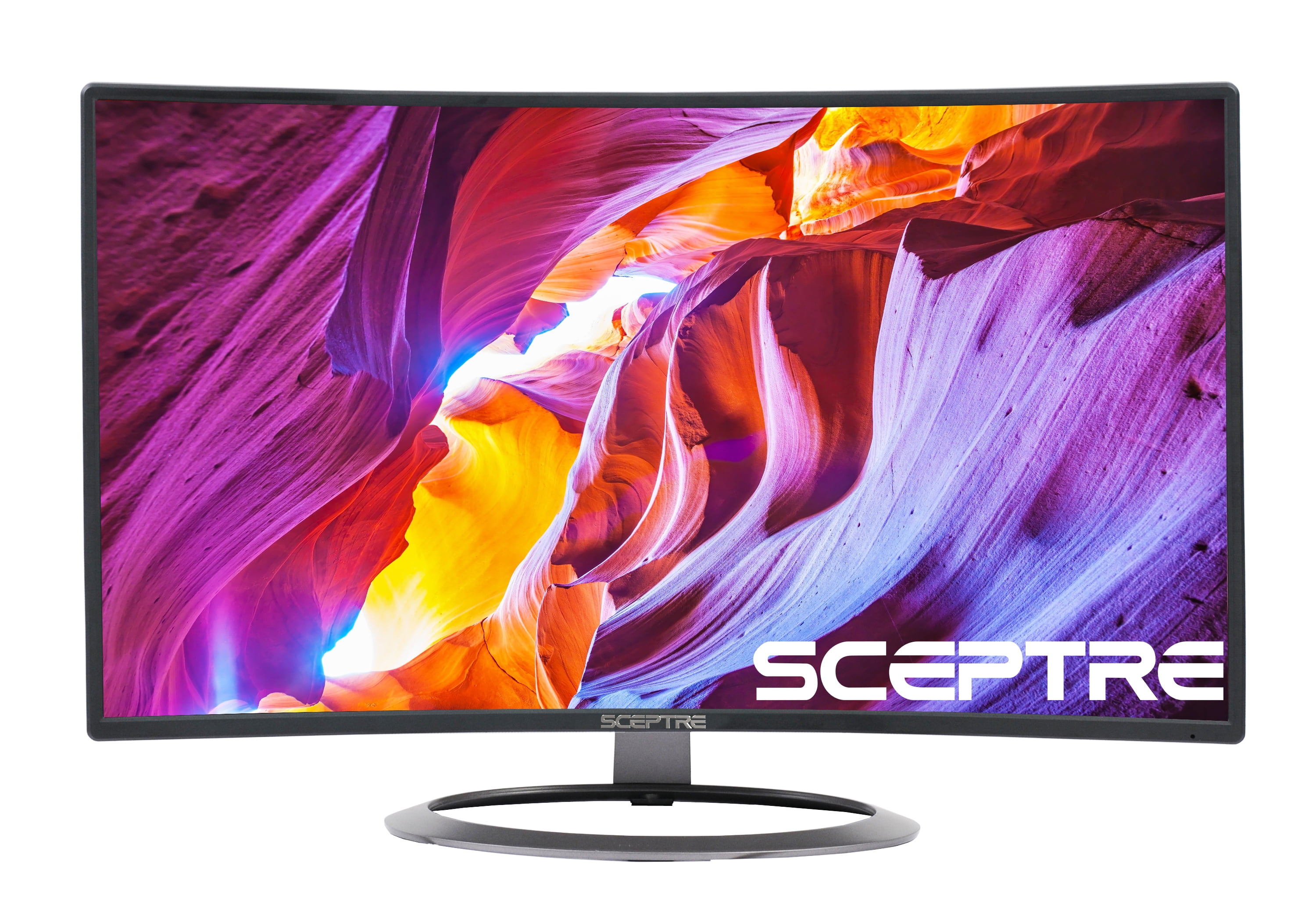Sceptre C249W-1920R 24" Curved 75Hz Gaming LED Monitor 1080P HDMI DisplayPort VGA Speakers Ultra Thin Metal Black 2018