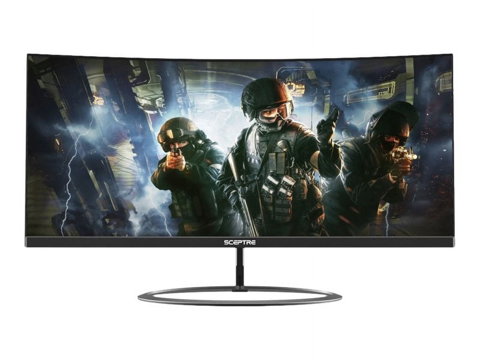 Sceptre C305W-2560UN, LED Monitor, Curved, 30", 2560 x 1080 @ 85 Hz, VA, 250 cd/m, 3000:1, 1 ms, 2xHDMI, DisplayPort, Speakers, Black