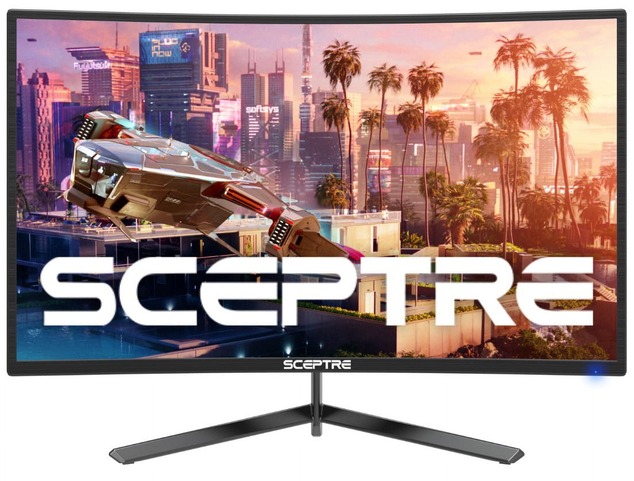 Sceptre Curved 24" Gaming Monitor 1080p up to 165Hz DisplayPort HDMI 99% sRGB, AMD FreeSync Build-in Speakers Machine Black (C248B-FWT168)