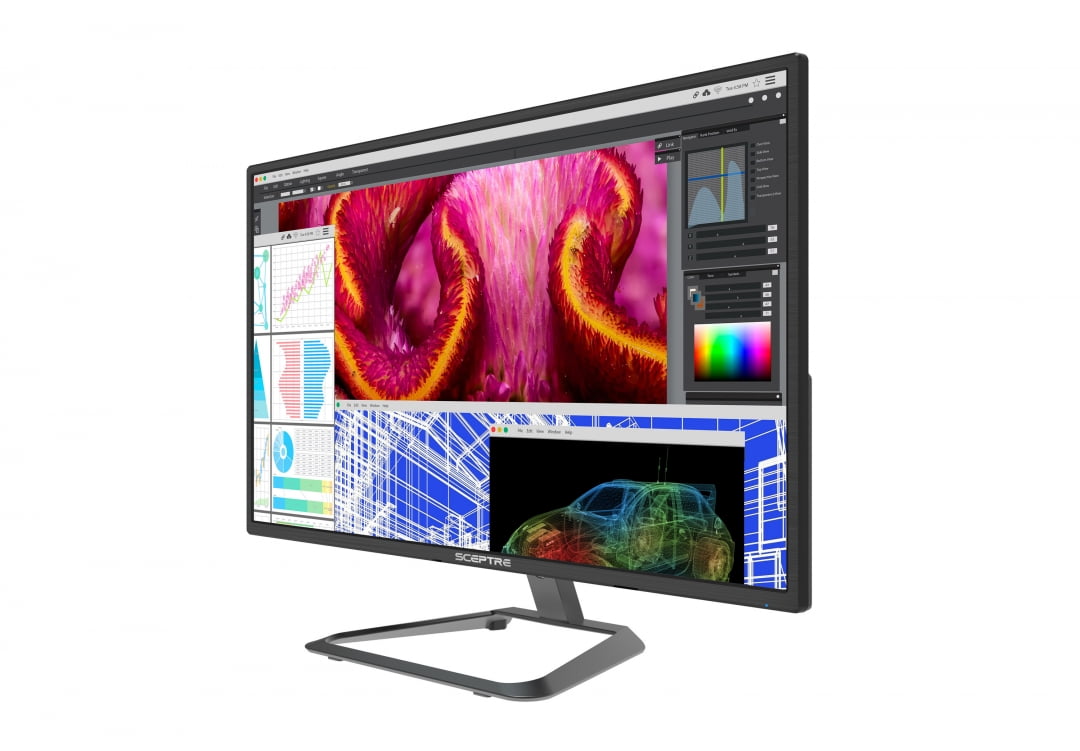 Sceptre 27 Inch IPS Ultra 4K LED Monitor U278W-4000R, UHD 3840x2160, HDMI 2.0 DVI DisplayPort Speakers, Metal Black 2018