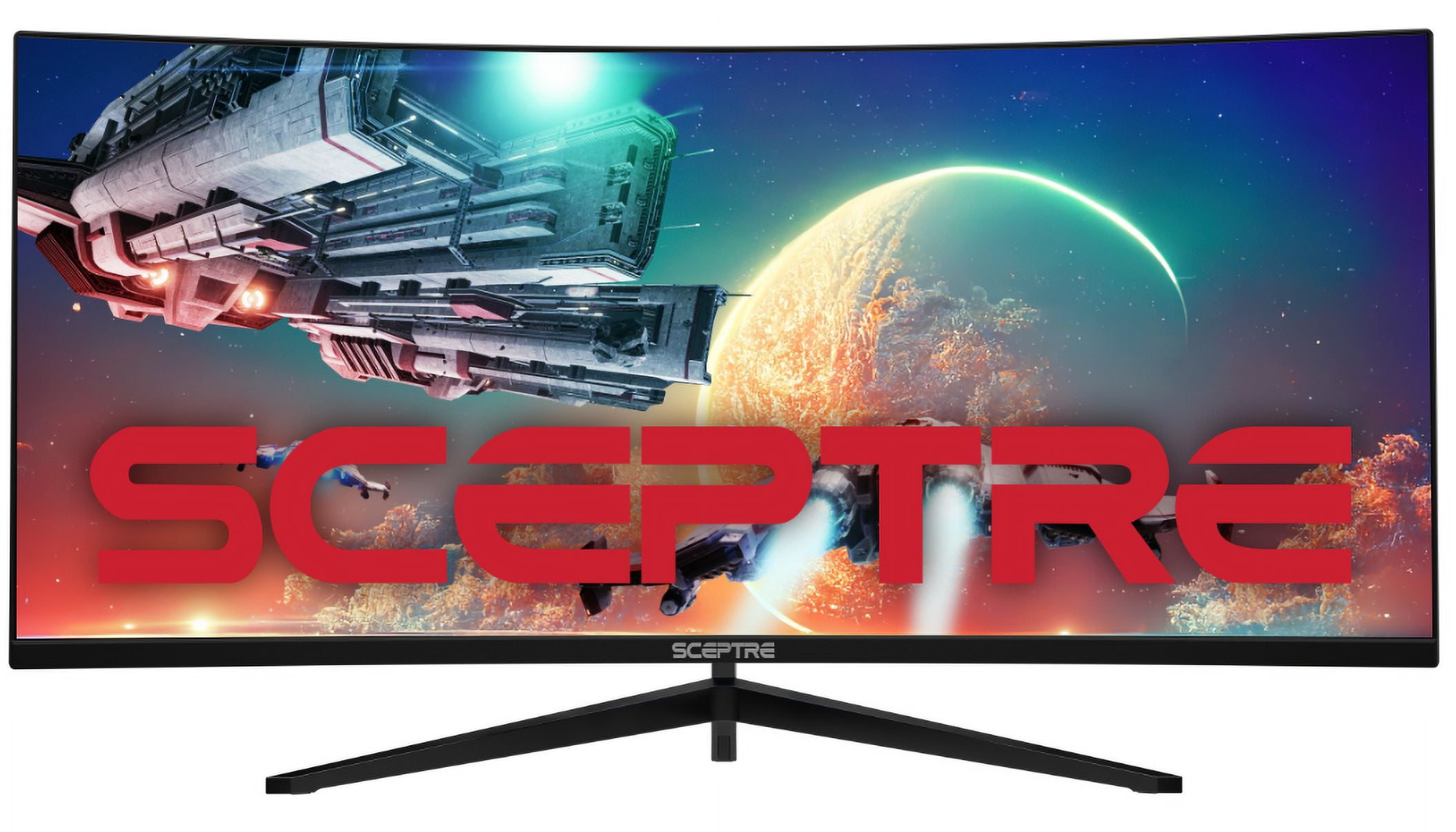 Sceptre 34-Inch Curved Ultrawide WQHD Monitor 3440 x 1440 R1500 up to 165Hz DisplayPort x2 99% sRGB 1ms Picture by Picture, Machine Black 2023 (C345B-QUT168)