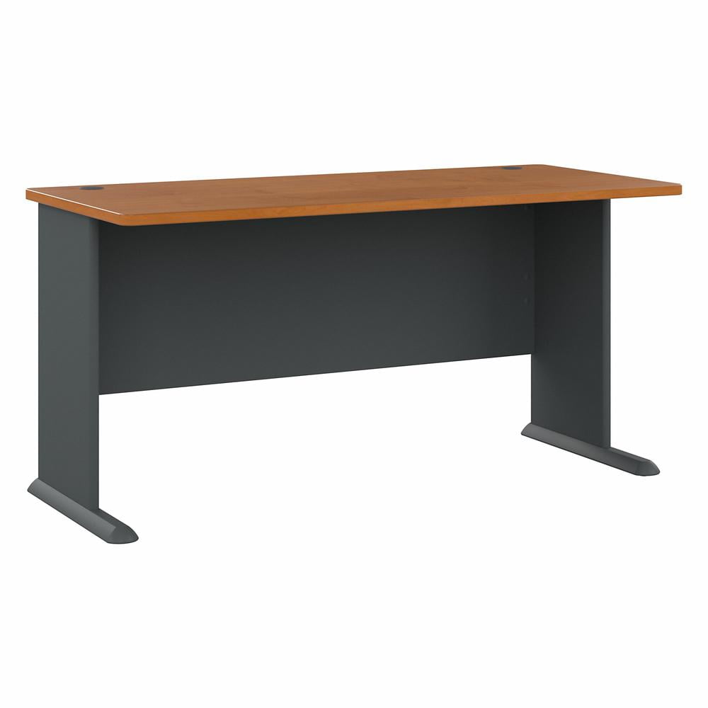 Series A 60W Office Desk in Natural Cherry and Slate - Engineered Wood