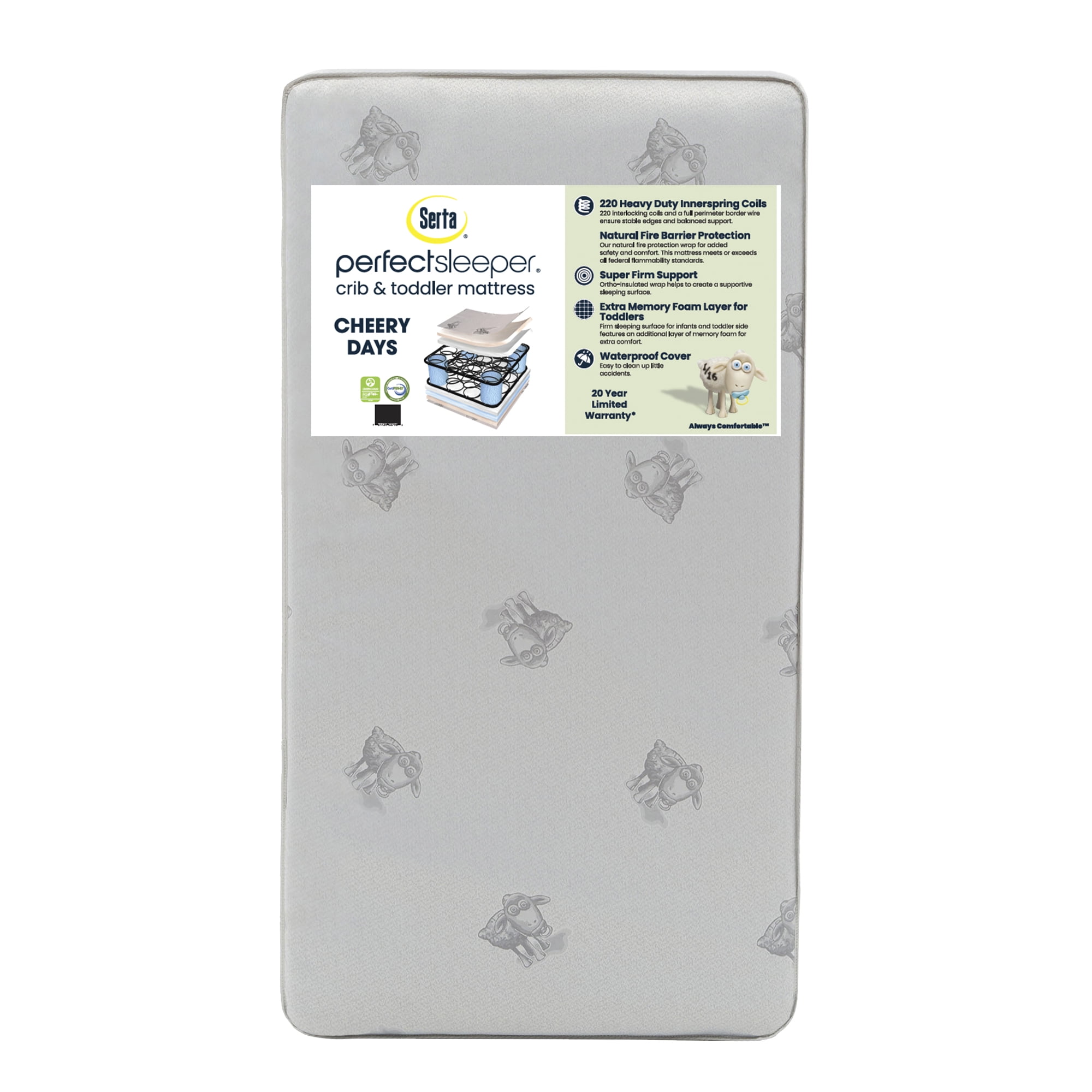 Serta Perfect Sleeper Cheery Days Crib and Toddler Mattress