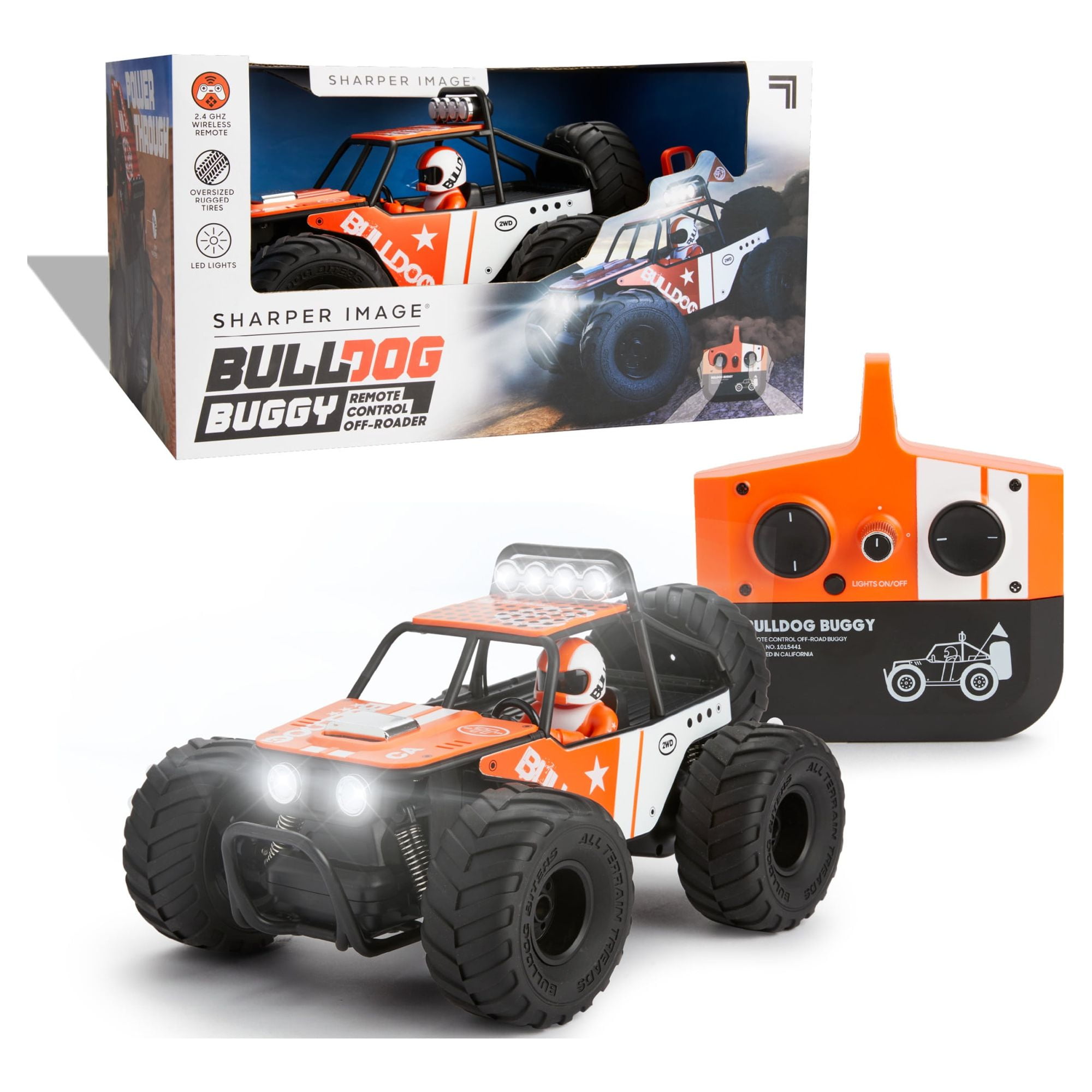 Sharper Image® Toy RC Bulldog Buggy off-Roader for Children, Orange/Black