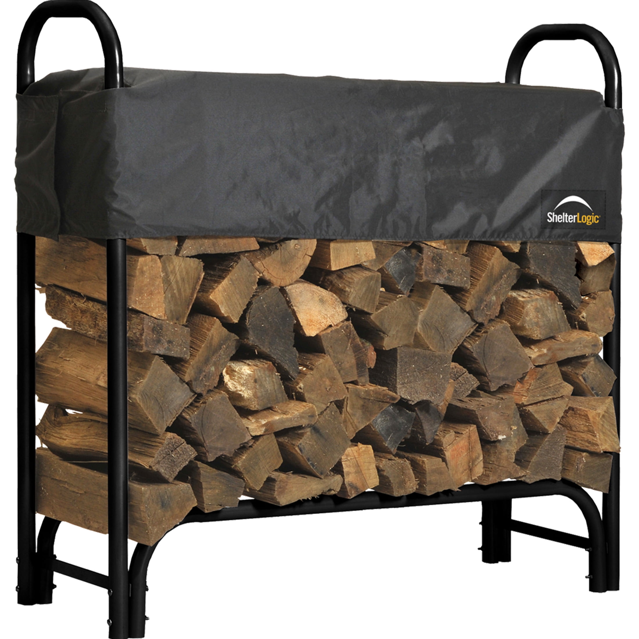 ShelterLogic 90401 Adjustable Steel Firewood Rack with Cover