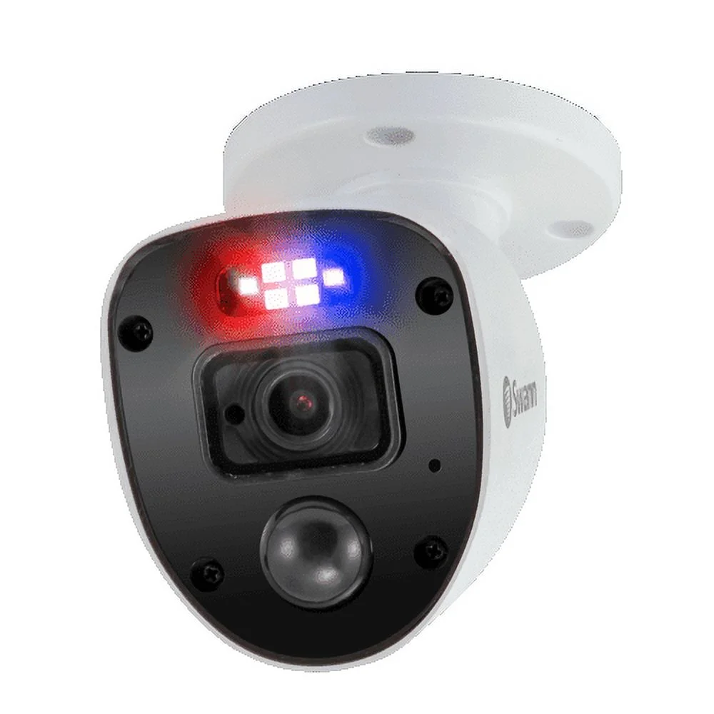 Swann SwannForce Weatherproof 1080p Security Camera with Flashing Lights and Night Vision, White