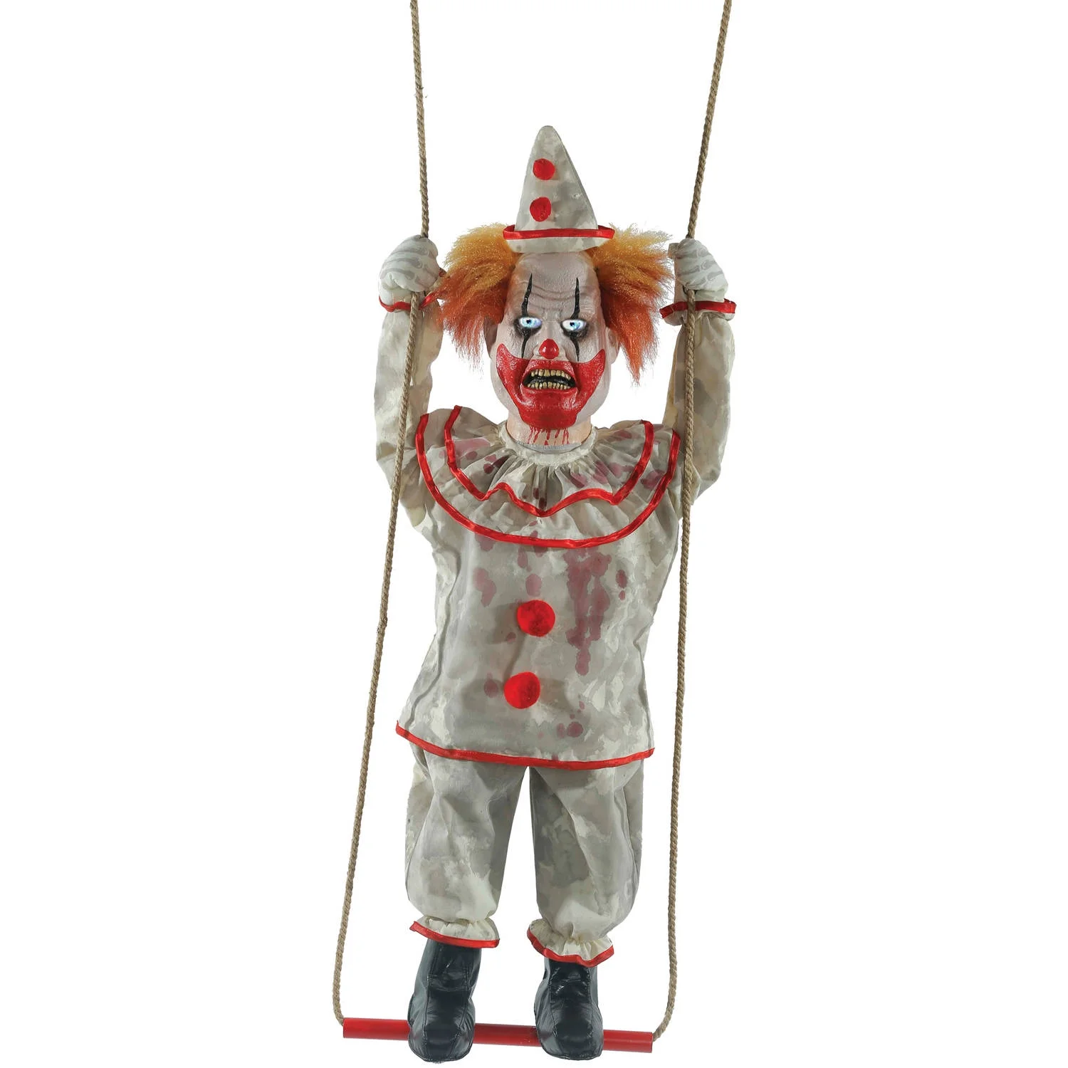 Swinging Happy Clown Doll Animated Halloween Decoration
