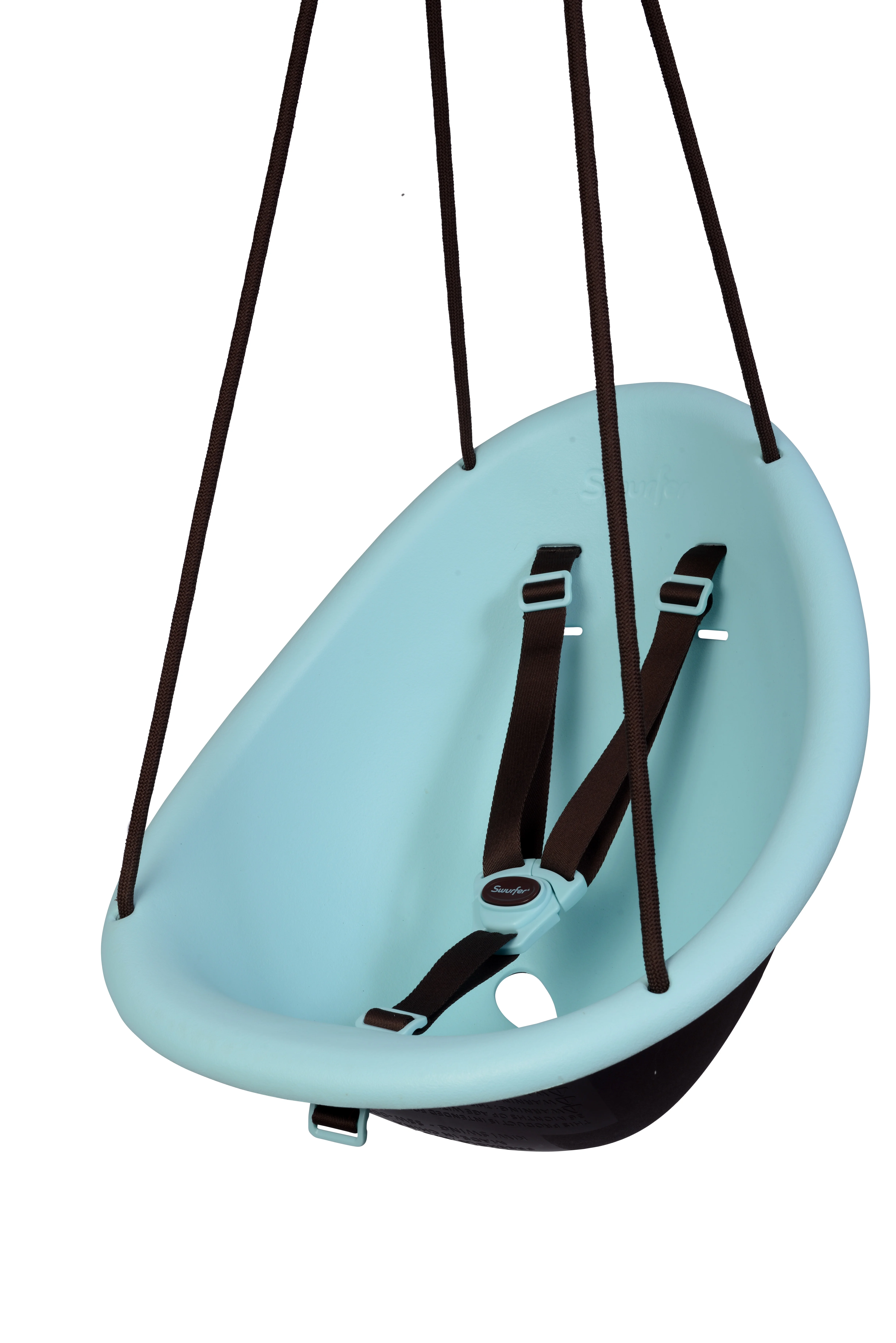 Swurfer Kiwi Baby - Toddler Swing with Foam-Lined Shell, Indoor and Outdoor Toy, Ages 6 Months+, Blue