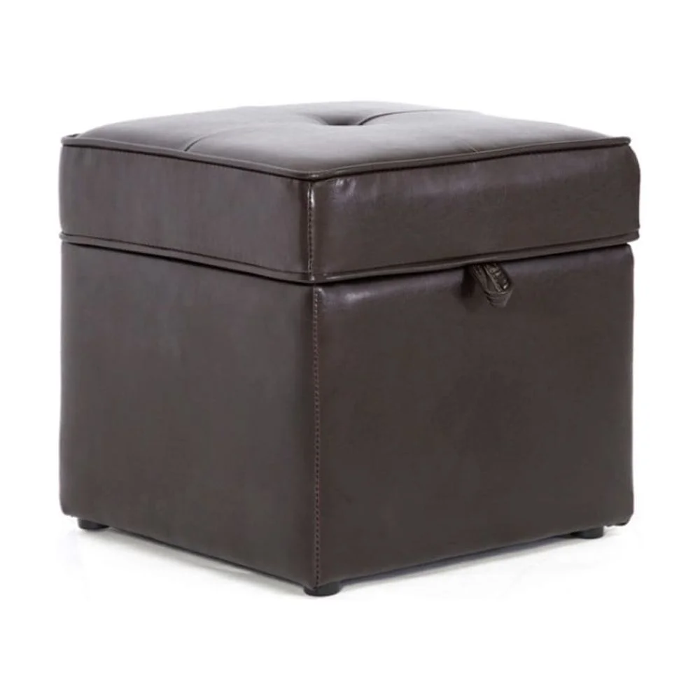 Baxton Studio Sydney Brown Modern Ottoman - Storage Ottoman