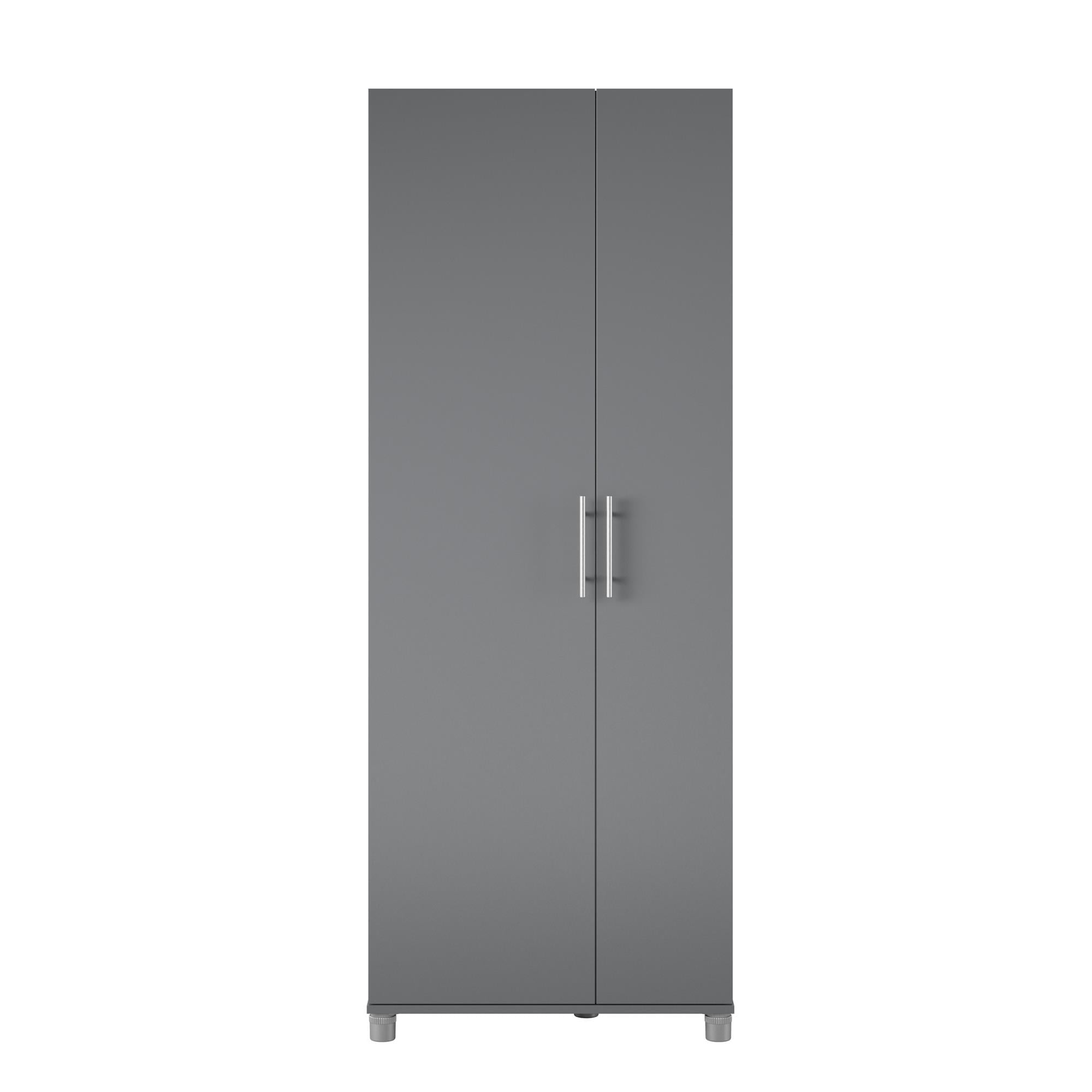 Systembuild Evolution Westford Tall Asymmetrical Garage Storage Cabinet, Graphite Gray