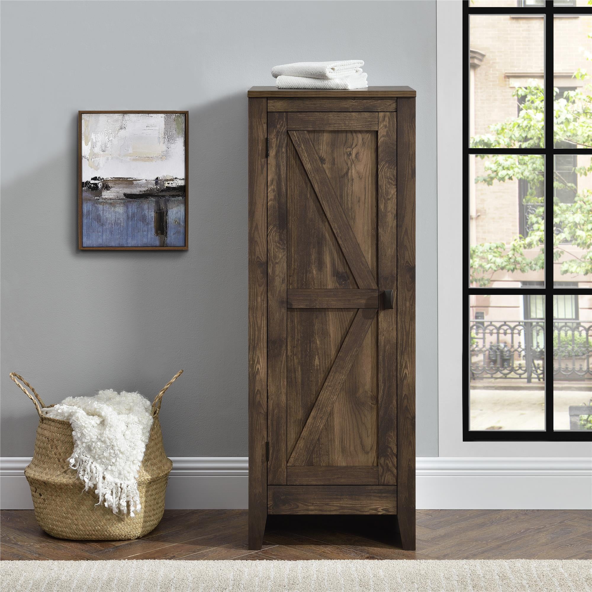 Systembuild Evolution Farmington Storage Cabinet, Rustic