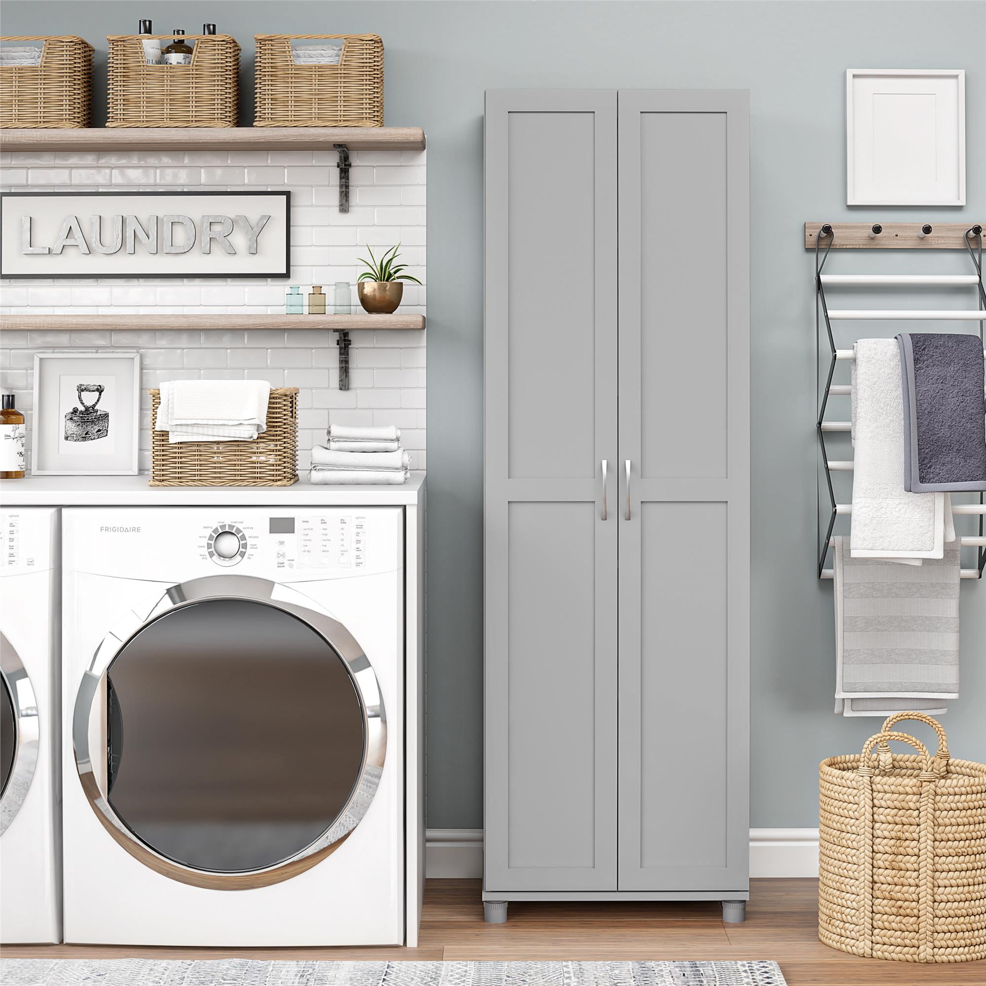 Systembuild Evolution Lory Framed 24" Utility Cabinet, Dove Gray