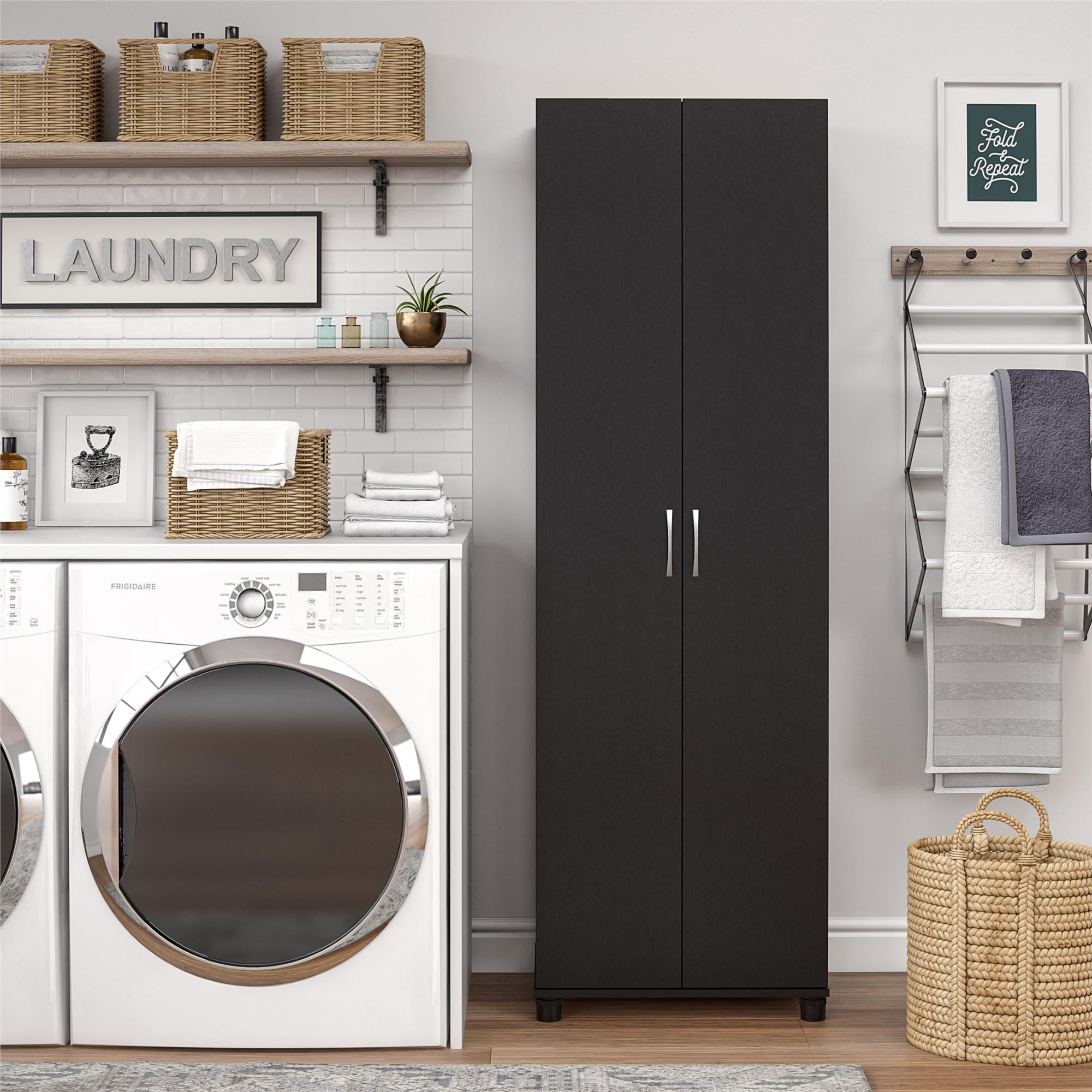 Systembuild Evolution Lory 24" Utility Storage Cabinet, Black