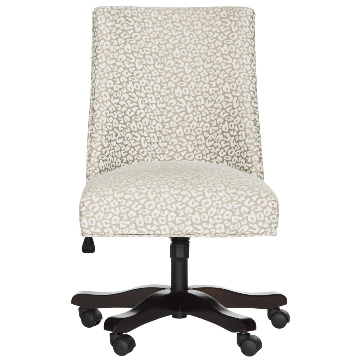 SAFAVIEH Scarlet Upholstered Cushioned Desk Chair with Caster, Grey