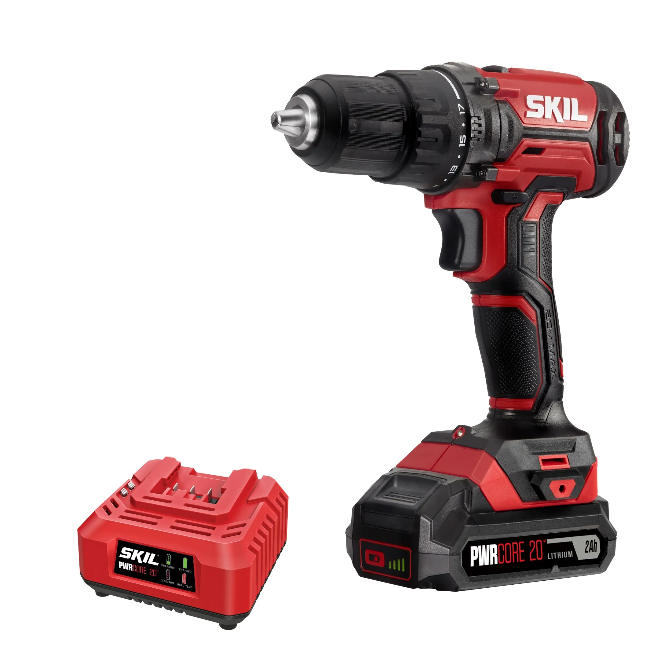 SKIL DL527502 20V 1/2'' Drill Driver Kit with 2.0 Ah Lithium Battery & Charger