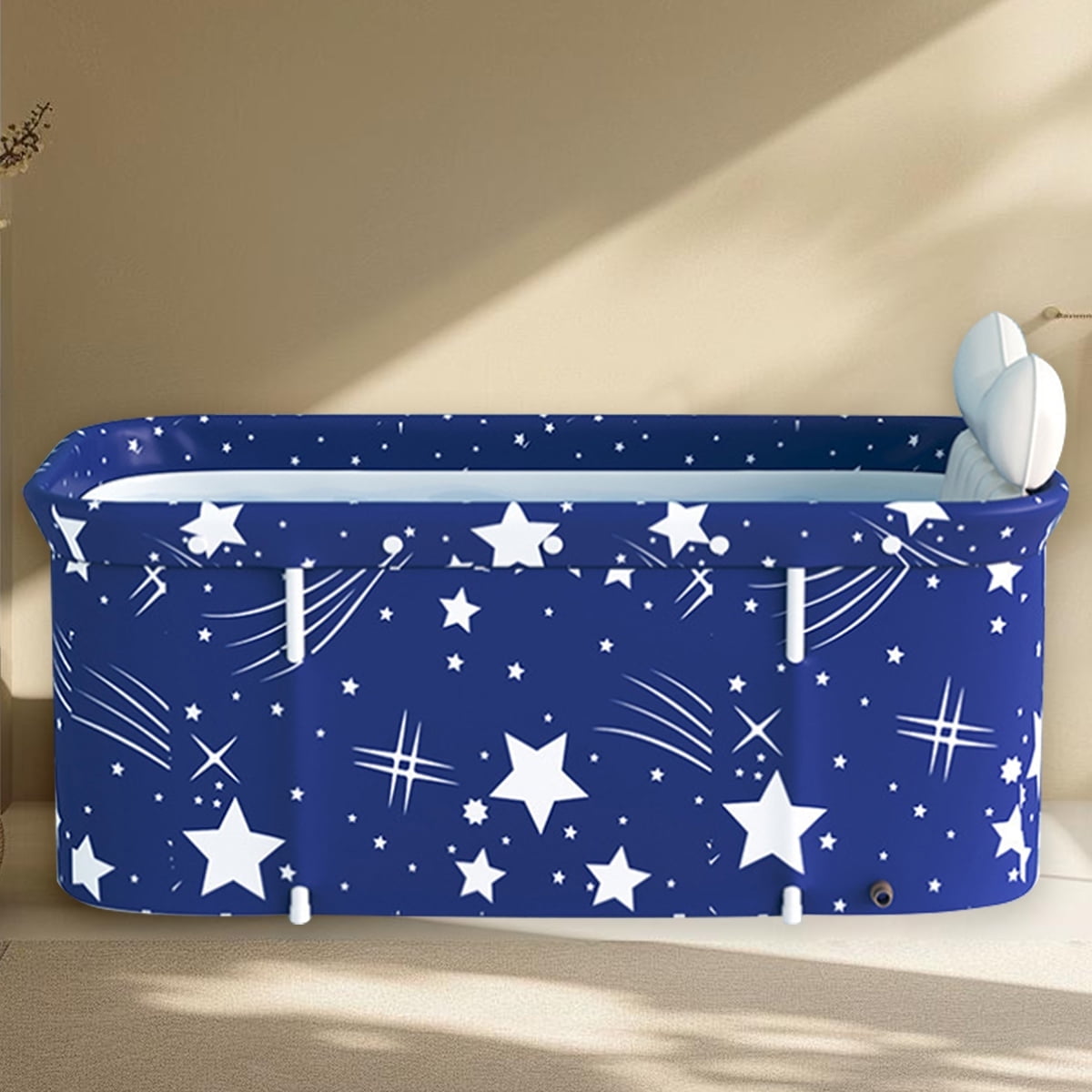 SLLINGLUO 47in Portable Foldable Bathtub for Adult, Family Bathroom Spa Tub, Hot Bath Ice Bath