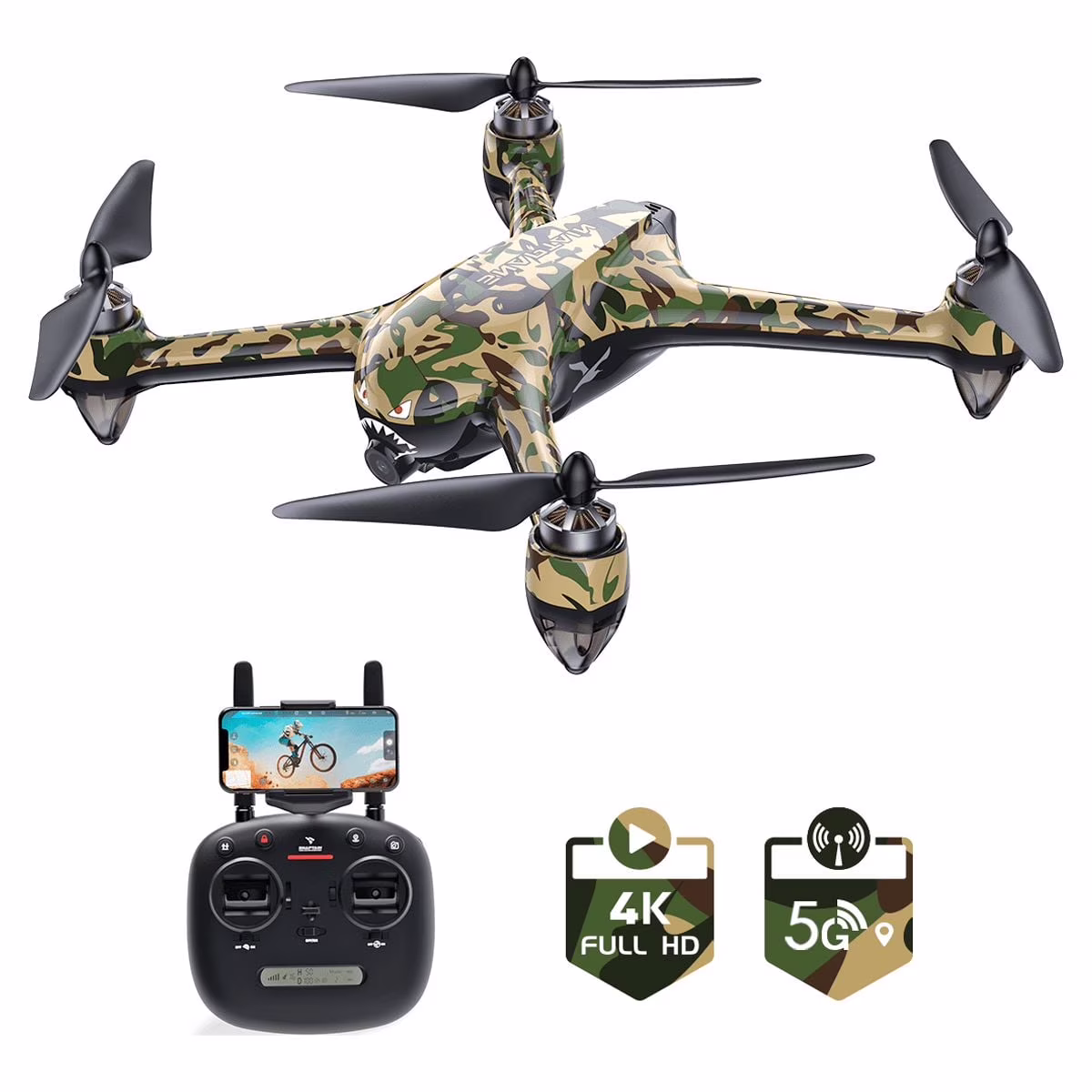 SNAPTAIN SP700 GPS Drone, 4K Camera Live Video, Brushless Motor, 5G WiFi FPV RC Drone for Adult