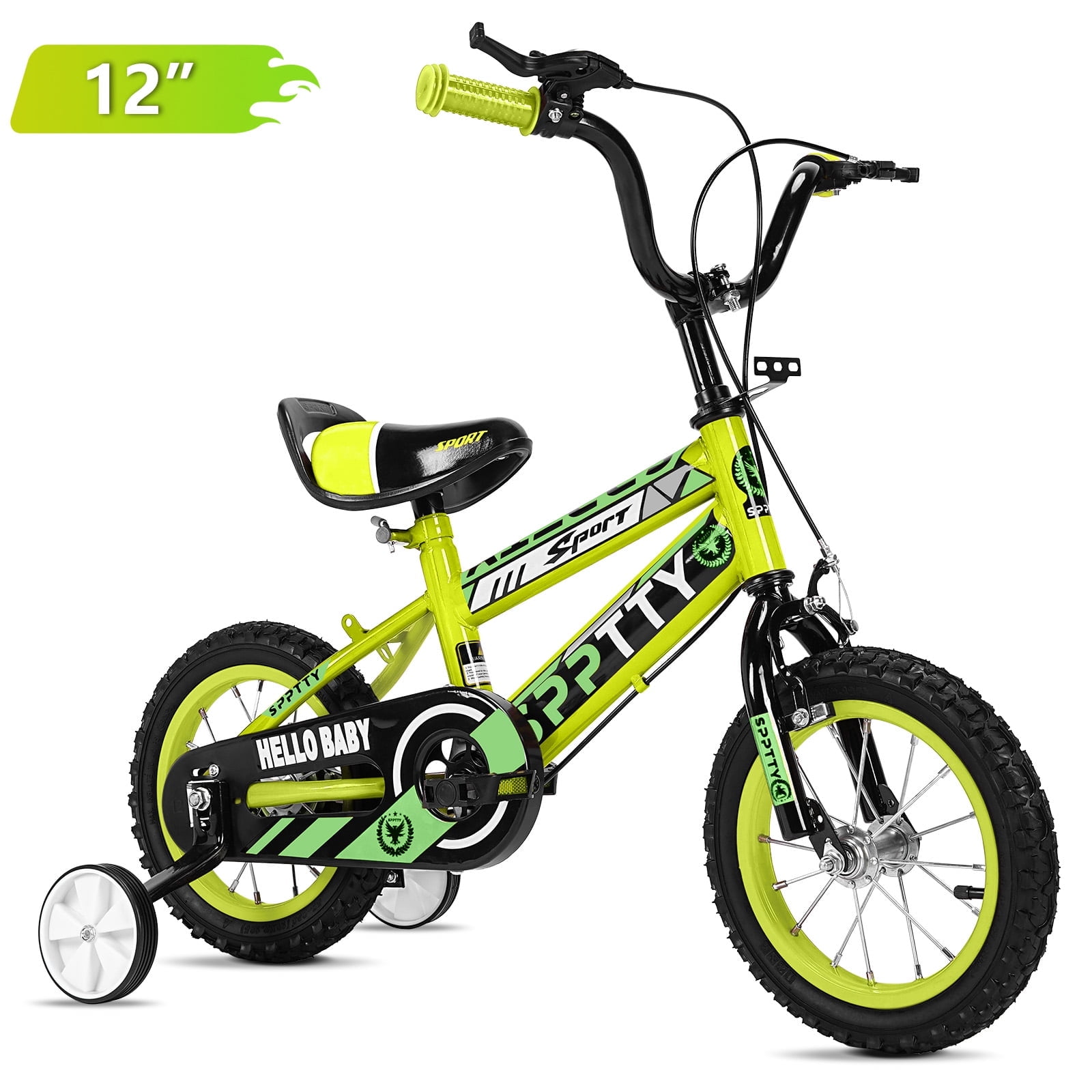 SPPTTY Kids Bike for 2-16 Years Old,12"-20" Bike for Boys Girls with Training Wheels,Dual Hands Brakes