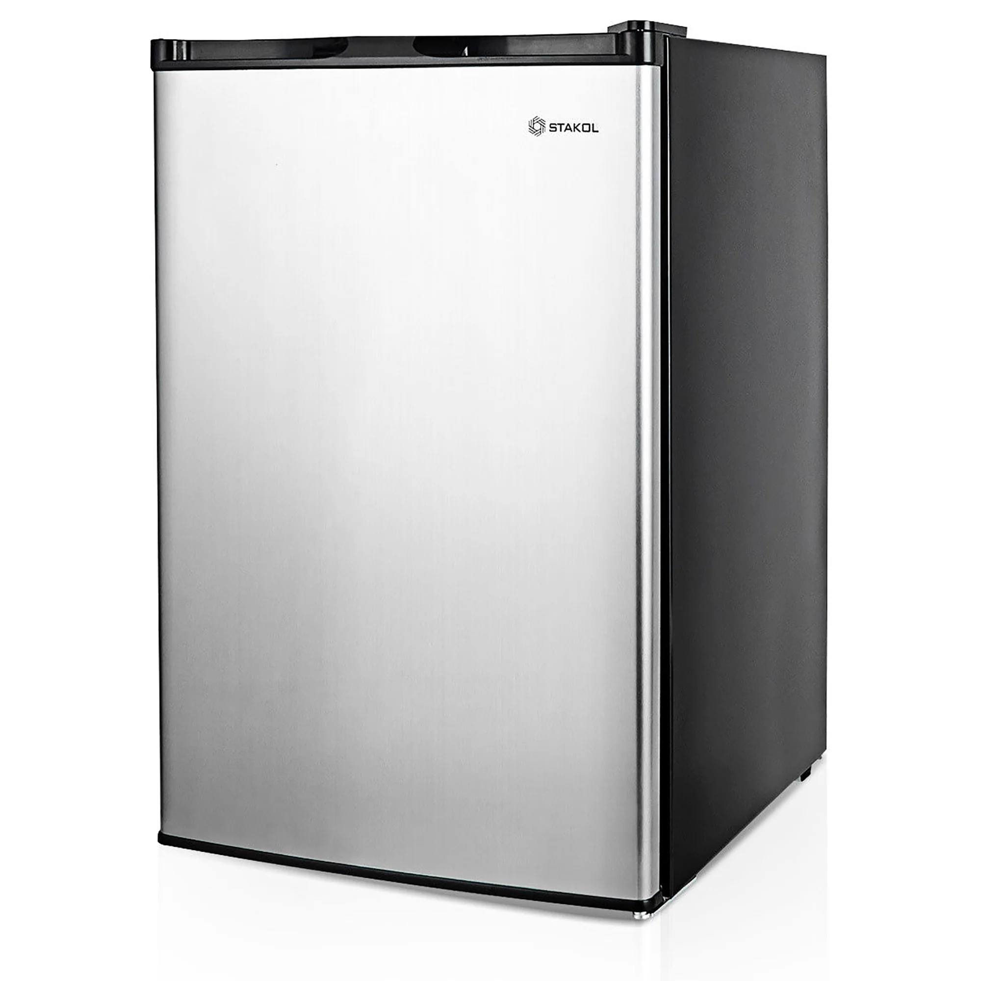 STAKOL 3 cu.ft. Compact Upright Freezer w/Single Stainless Steel Door Removable Shelves