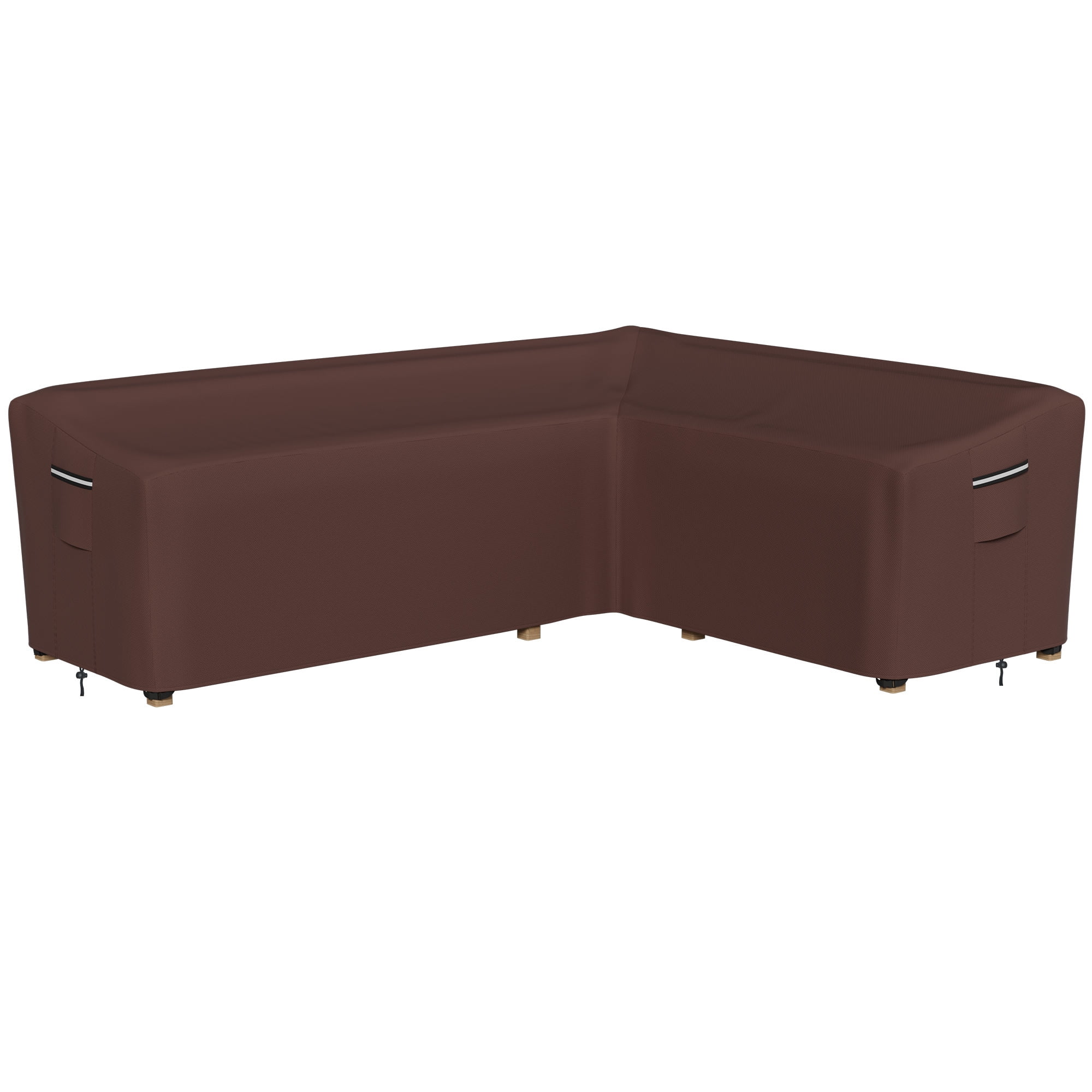 STARTWO Thickened 600D Heavy Duty L-Shaped Patio Furniture Cover Outdoor Waterproof Sectional Sofa Cover