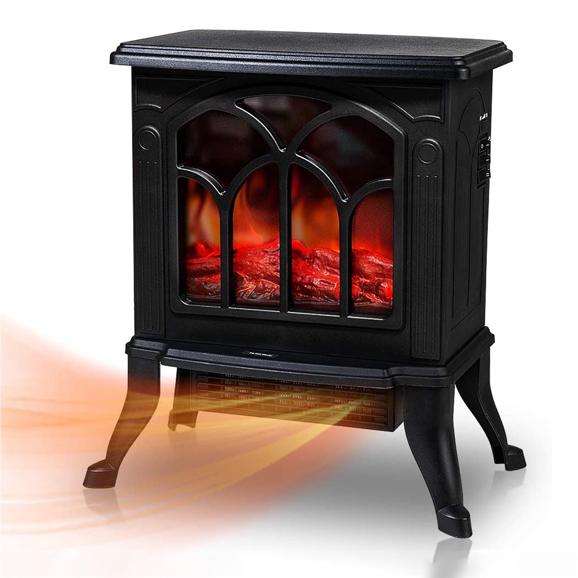 SUGIFT Infrared Quartz Electric Fireplace Stove Heate, Black