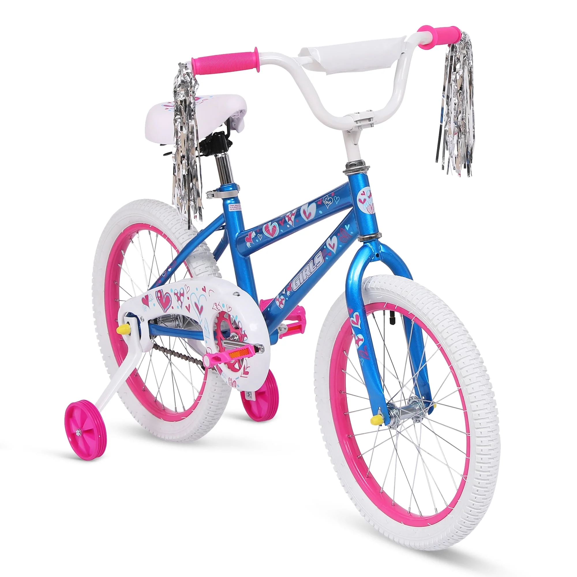 SUGIFT 18-inch Kids Bike with Training Wheels for Girls Ages 6-12 Years, Blue