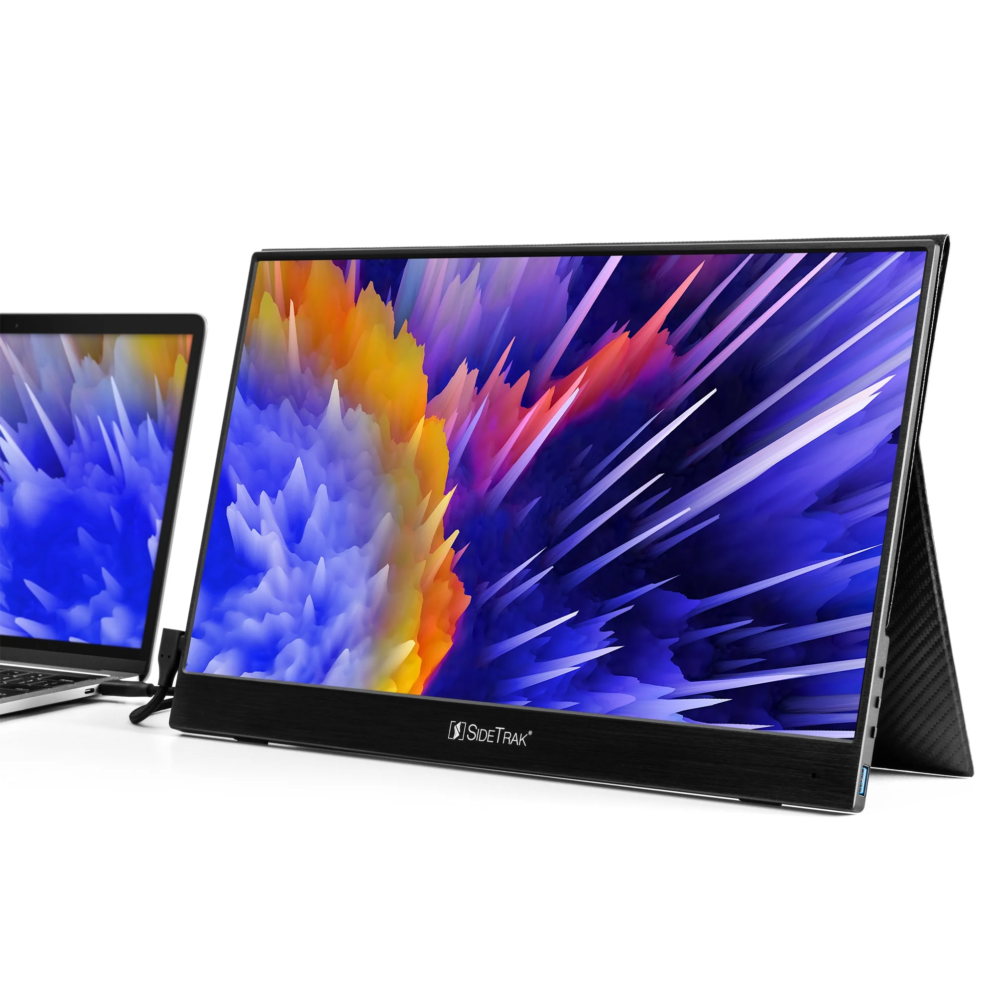 SideTrak Solo 17.3" Portable Monitor for Laptop | Freestanding Full HD 1080p LED USB Laptop Dual Screen with Cover | 60Hz | Blue Light Filter | USB/HDMI