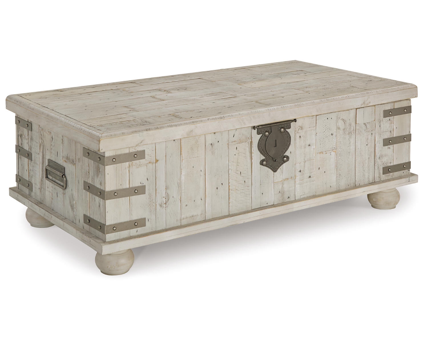 Signature Design by Ashley Casual Carynhurst Coffee Table with Lift Top White Wash Gray
