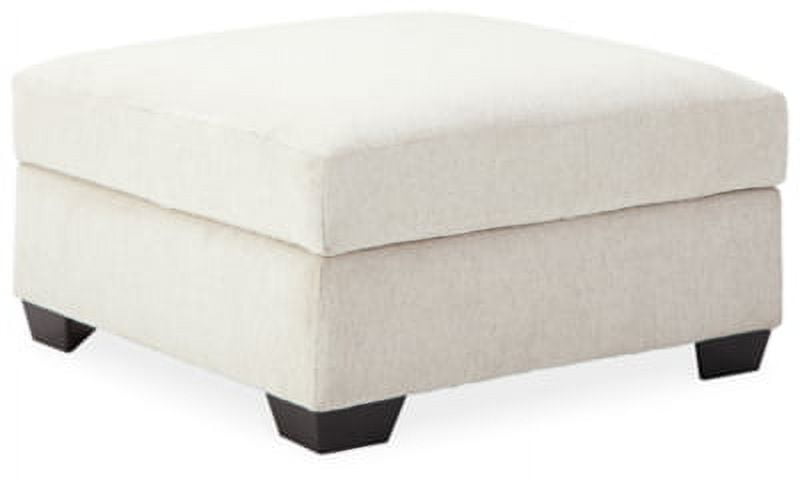 Signature Design by Ashley Contemporary Cambri Ottoman With Storage Chenille Snow
