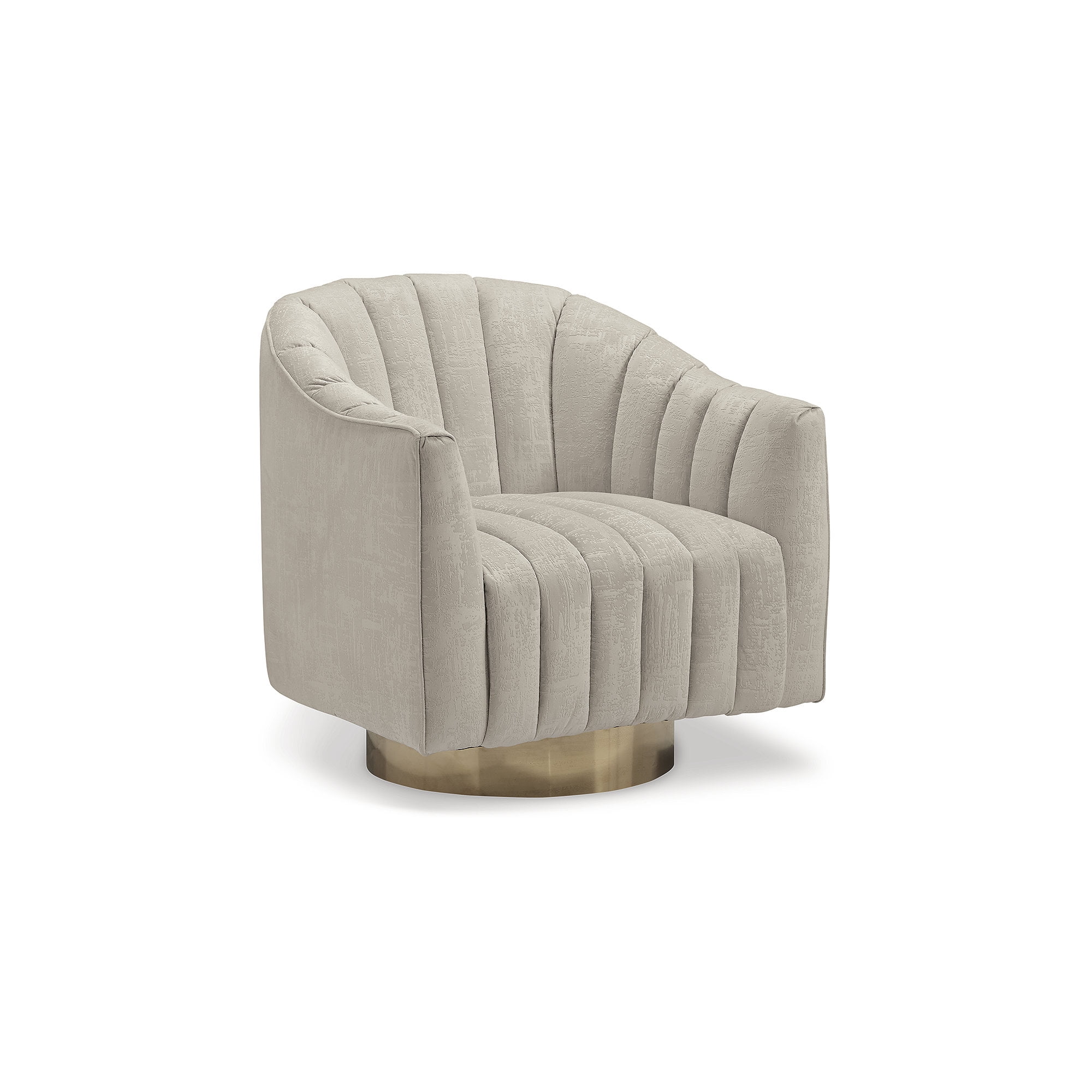 Signature Design by Ashley Contemporary Penzlin Swivel Accent Chair, Pearl