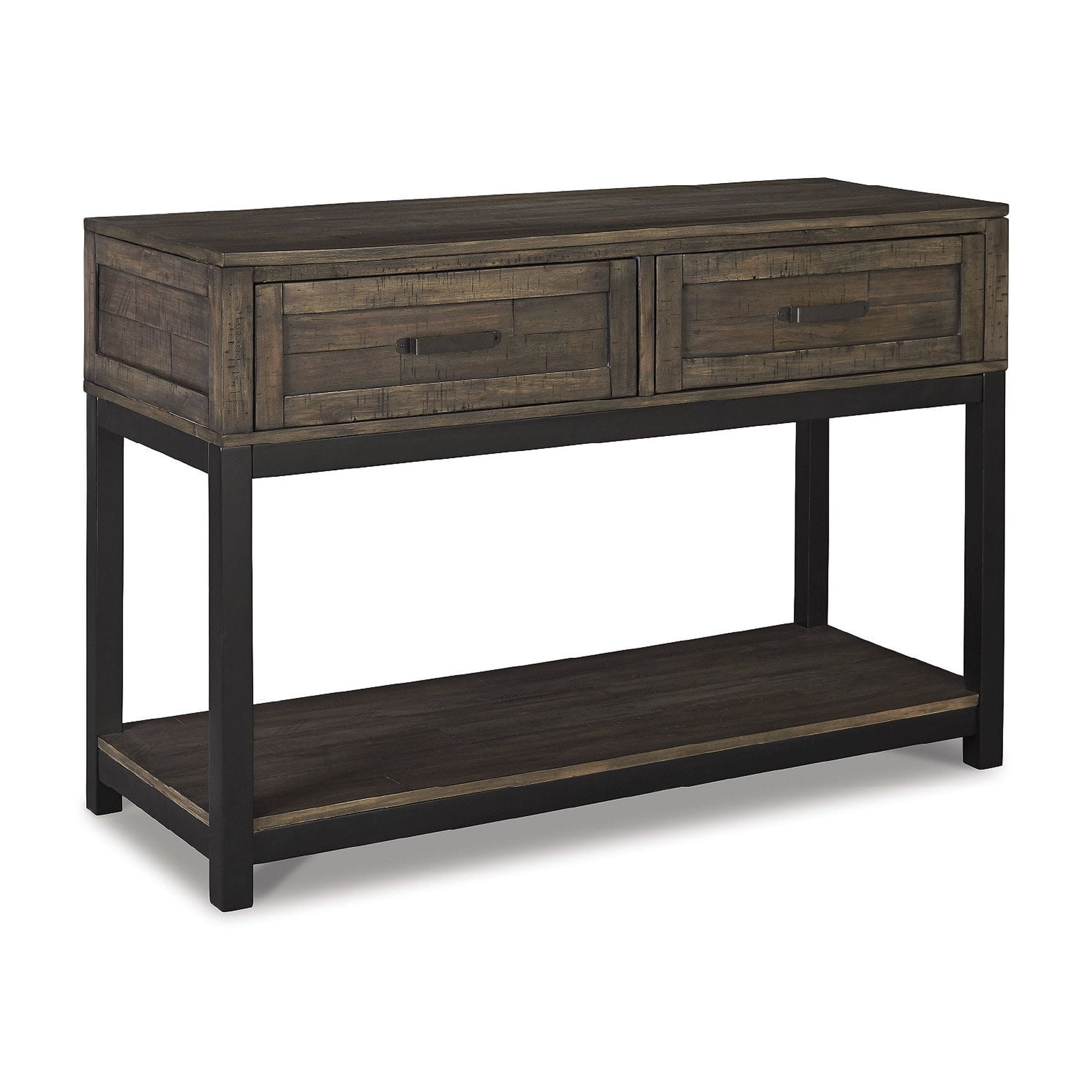Signature Design by Ashley Johurst 2 Drawer Sofa/Console Table, Grayish Brown