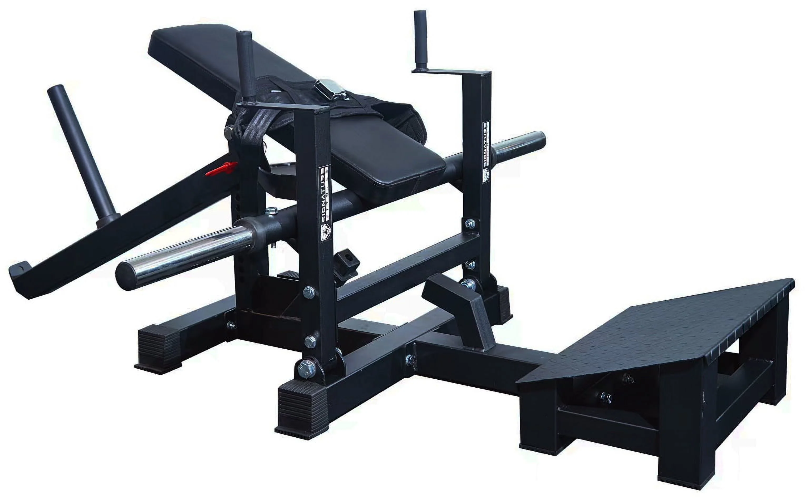 Signature Fitness Glute Bridge Plate-Loaded Hip Thrust Machine, Black, Steel Frame, 176.37 lb