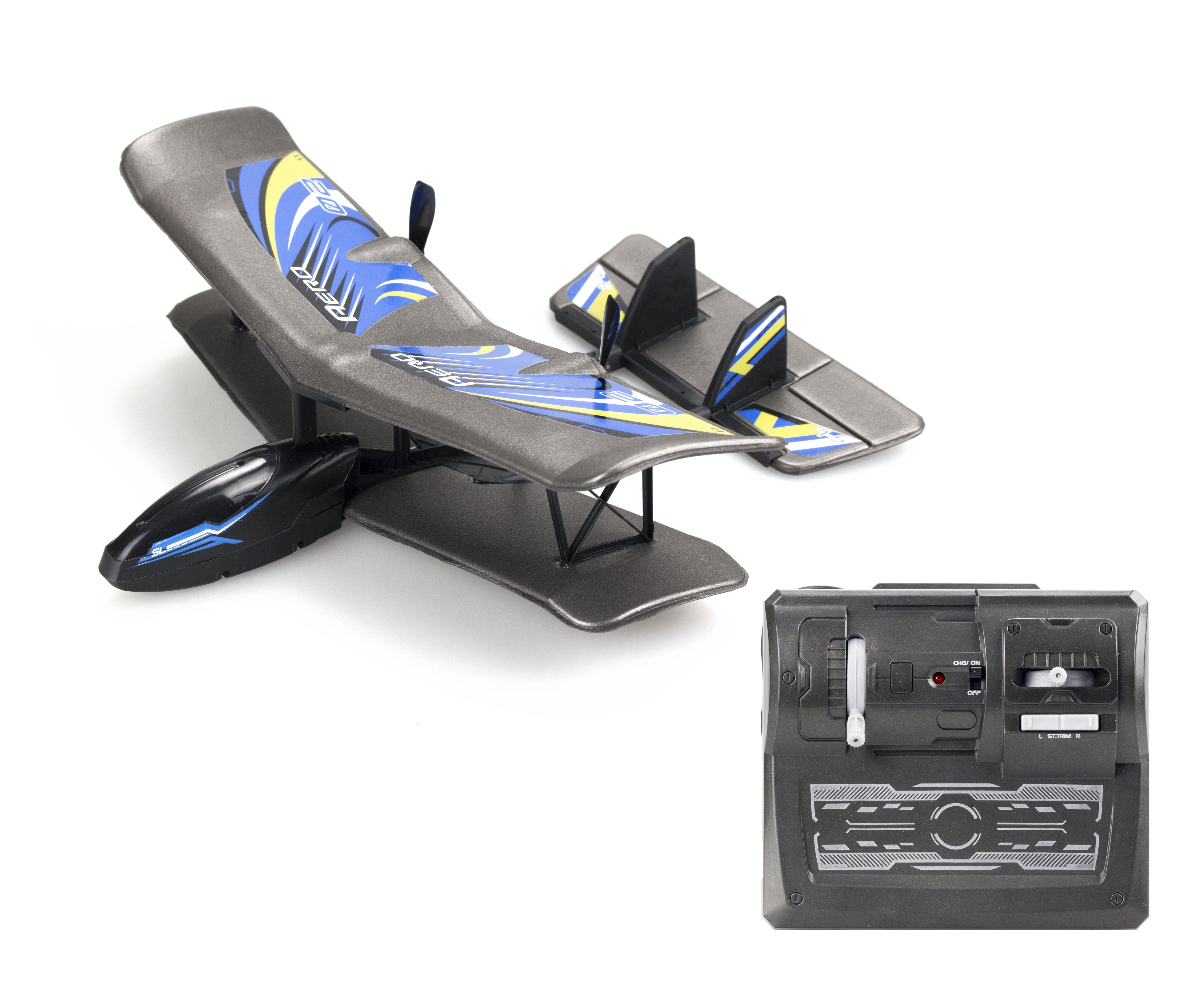 Silverlit Flybotic Bi-Wing Evo RC Plane- Blue
