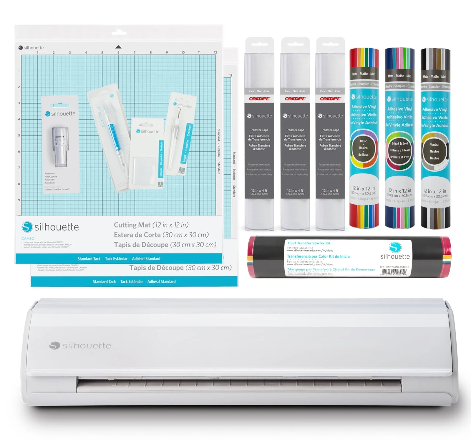 Silhouette Cameo 5 (White) Cutting Machine - Starter Bundle