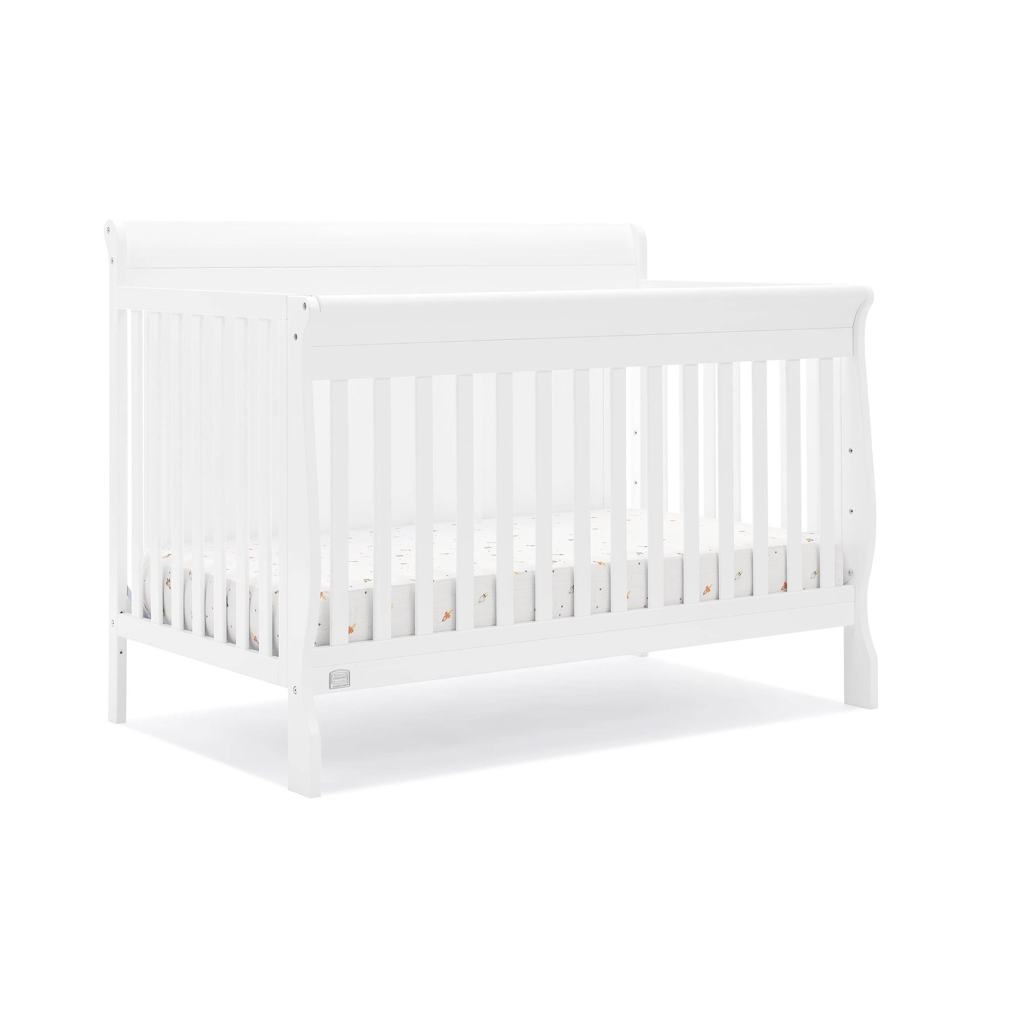 Simmons Kids Carter 6-in-1 Convertible Crib - Greenguard Gold Certified, Bianca White