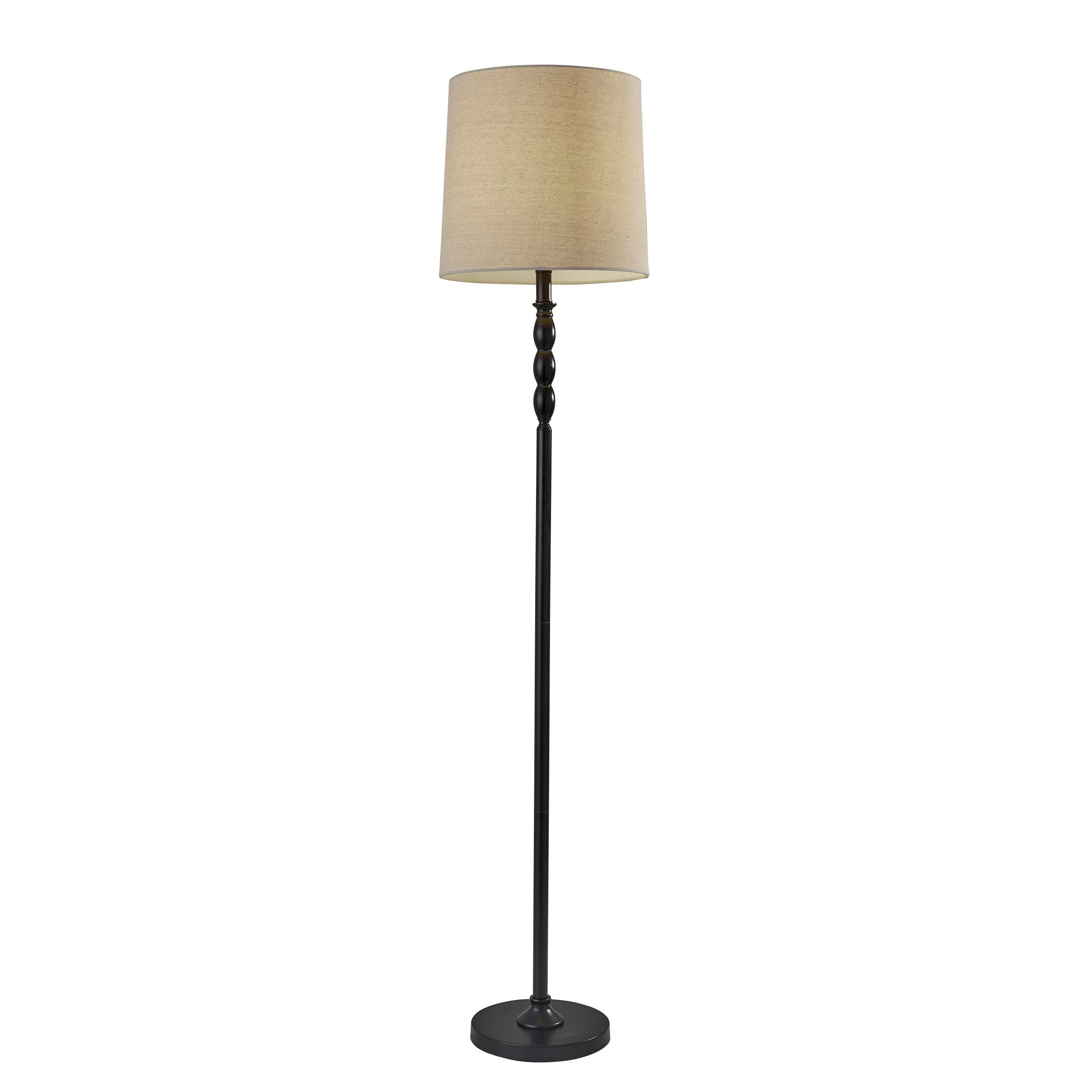 Simplee Adesso William Floor Lamp, Black
