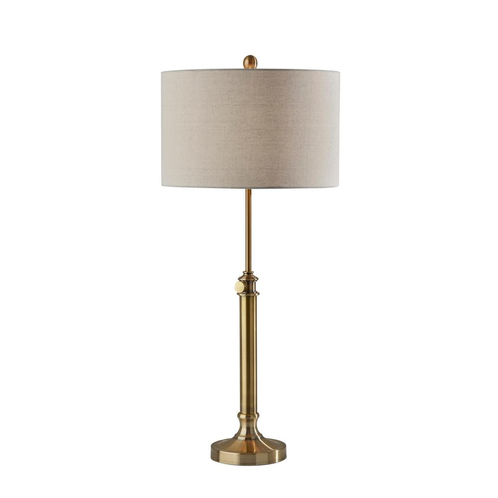 Simplee Adesso Adjustable Brass Barton Table Lamp