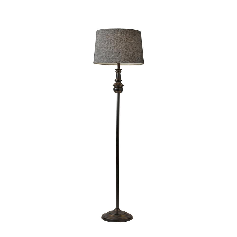 Simplee Adesso Charles Floor Lamp, Black